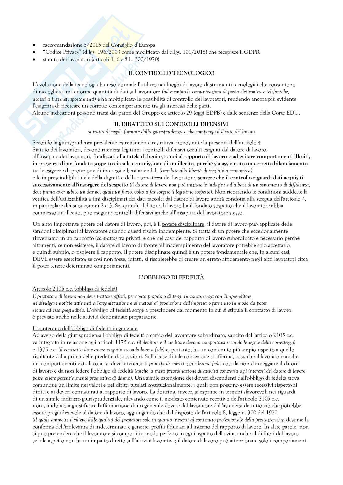 Appunti corso Diritto del lavoro  Pag. 16
