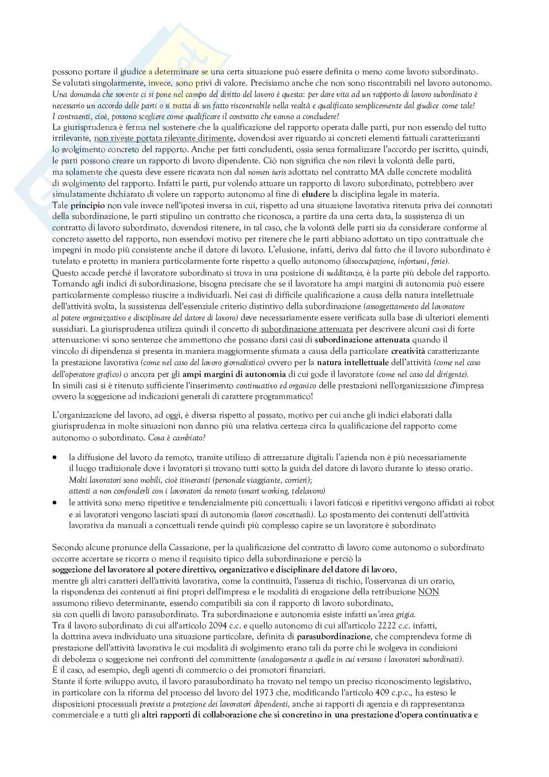 Appunti corso Diritto del lavoro  Pag. 2