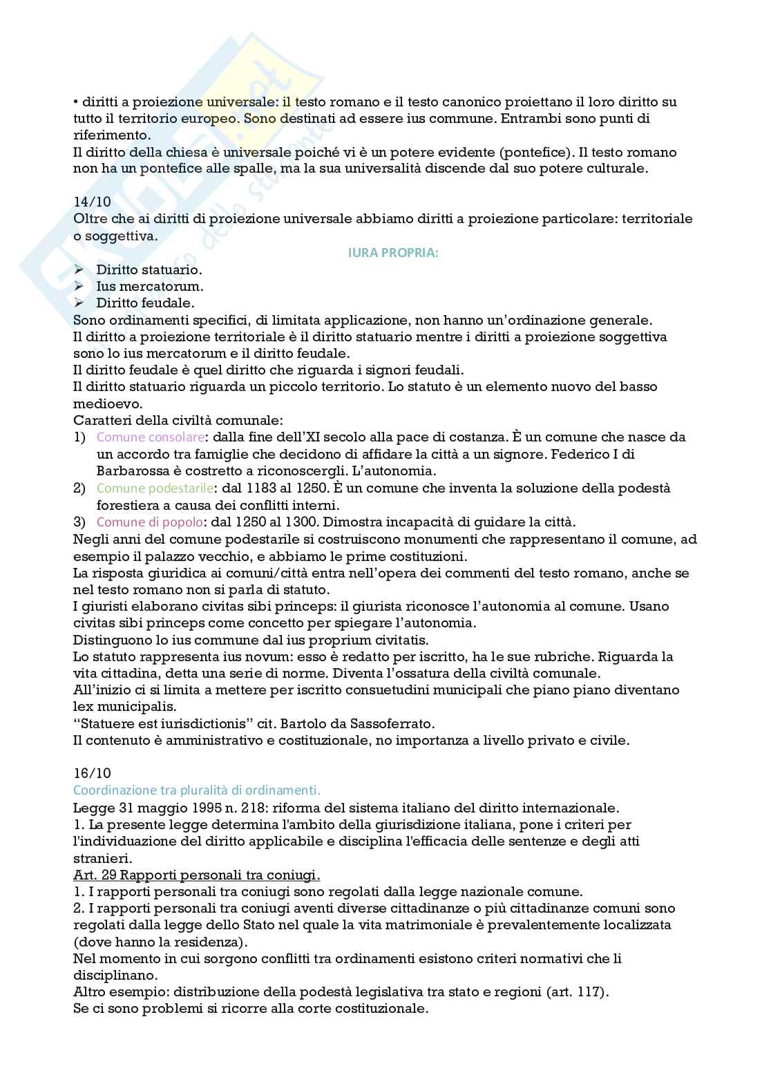 Storia del diritto medievale e moderno Prof.Sordi. Pag. 6