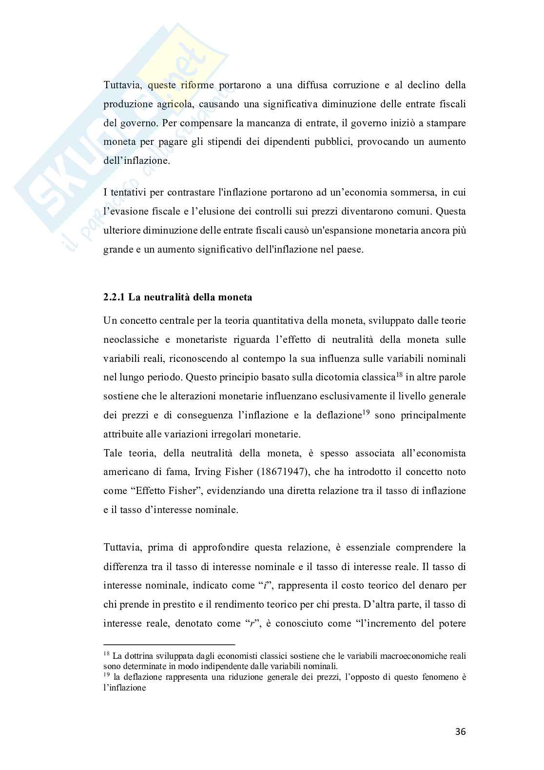Relazione tra Inflazione e disoccupazione: lo studio della curva di Phillips Pag. 36
