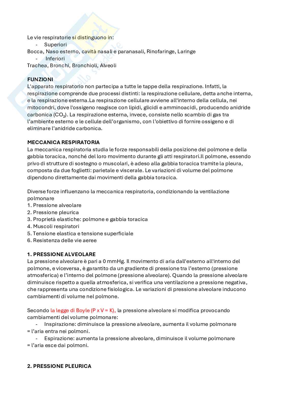 Riassunto esame Fisiologia medica, Prof. Di Raddo Elena, libro consigliato Fisiologia, Stanfield Pag. 61