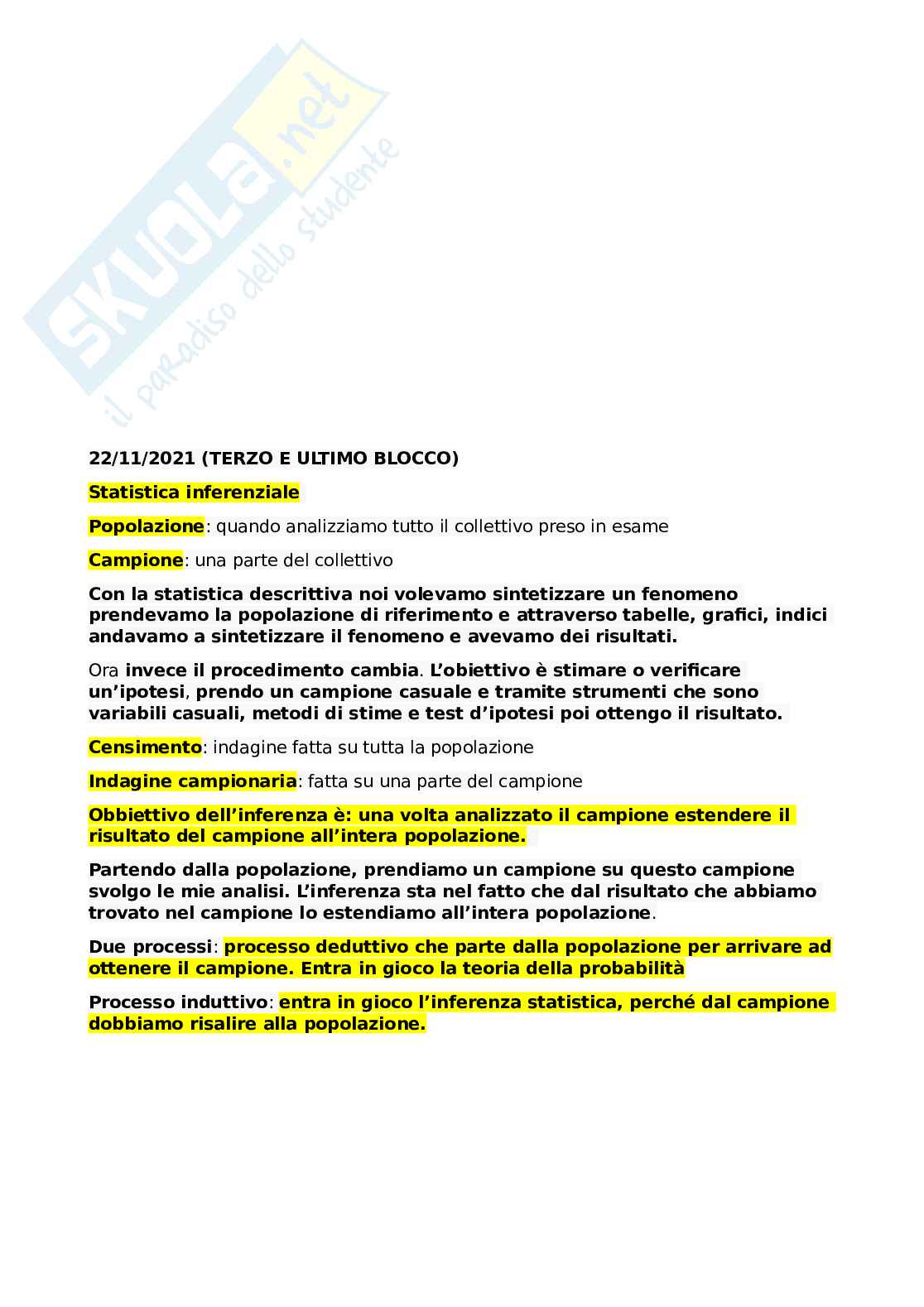 Statistica per la ricerca sociale Pag. 51