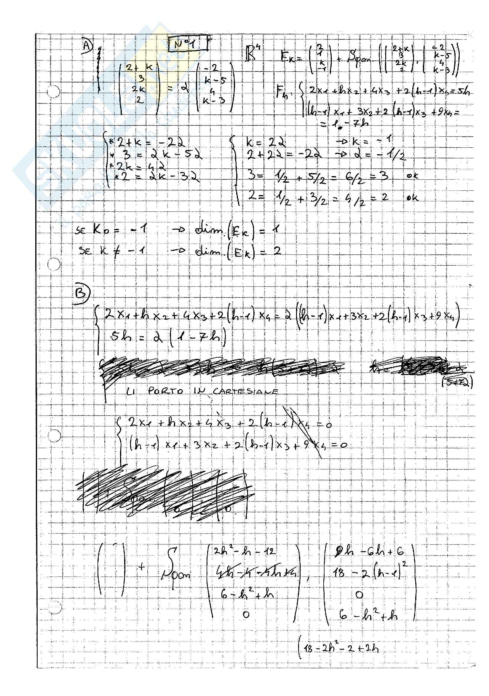 Compiti svolti, Algebra lineare Pag. 21