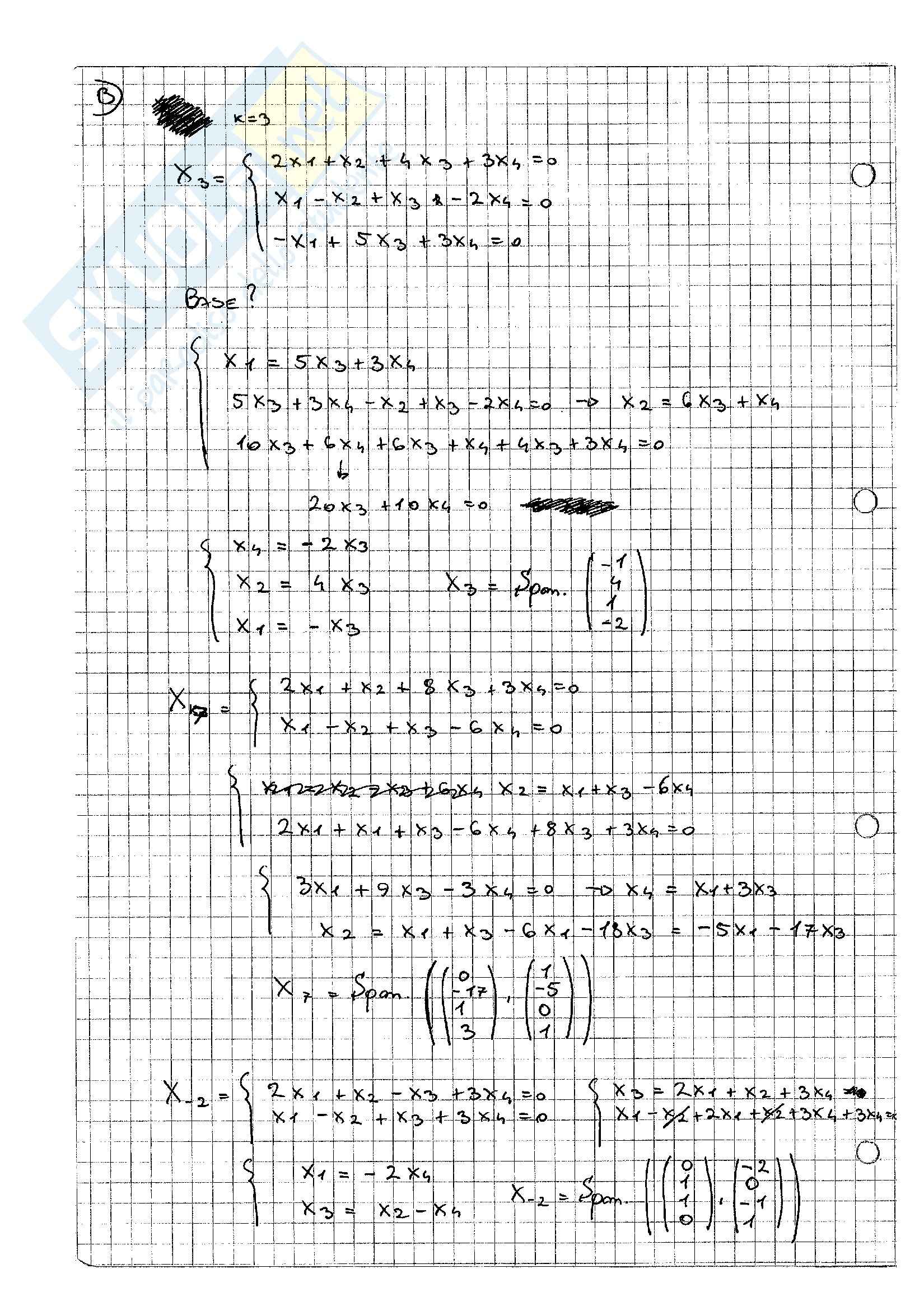 Compiti svolti, Algebra lineare Pag. 36