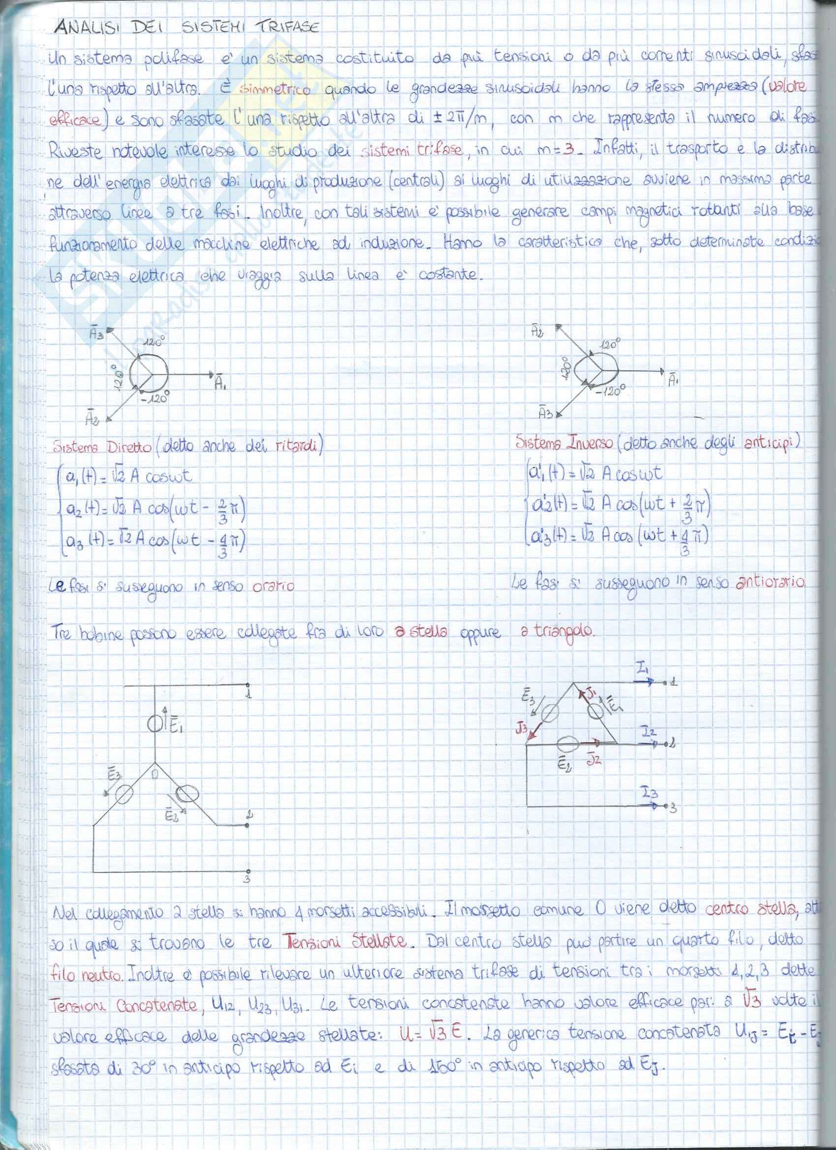 Analisi dei sistemi trifase Pag. 1