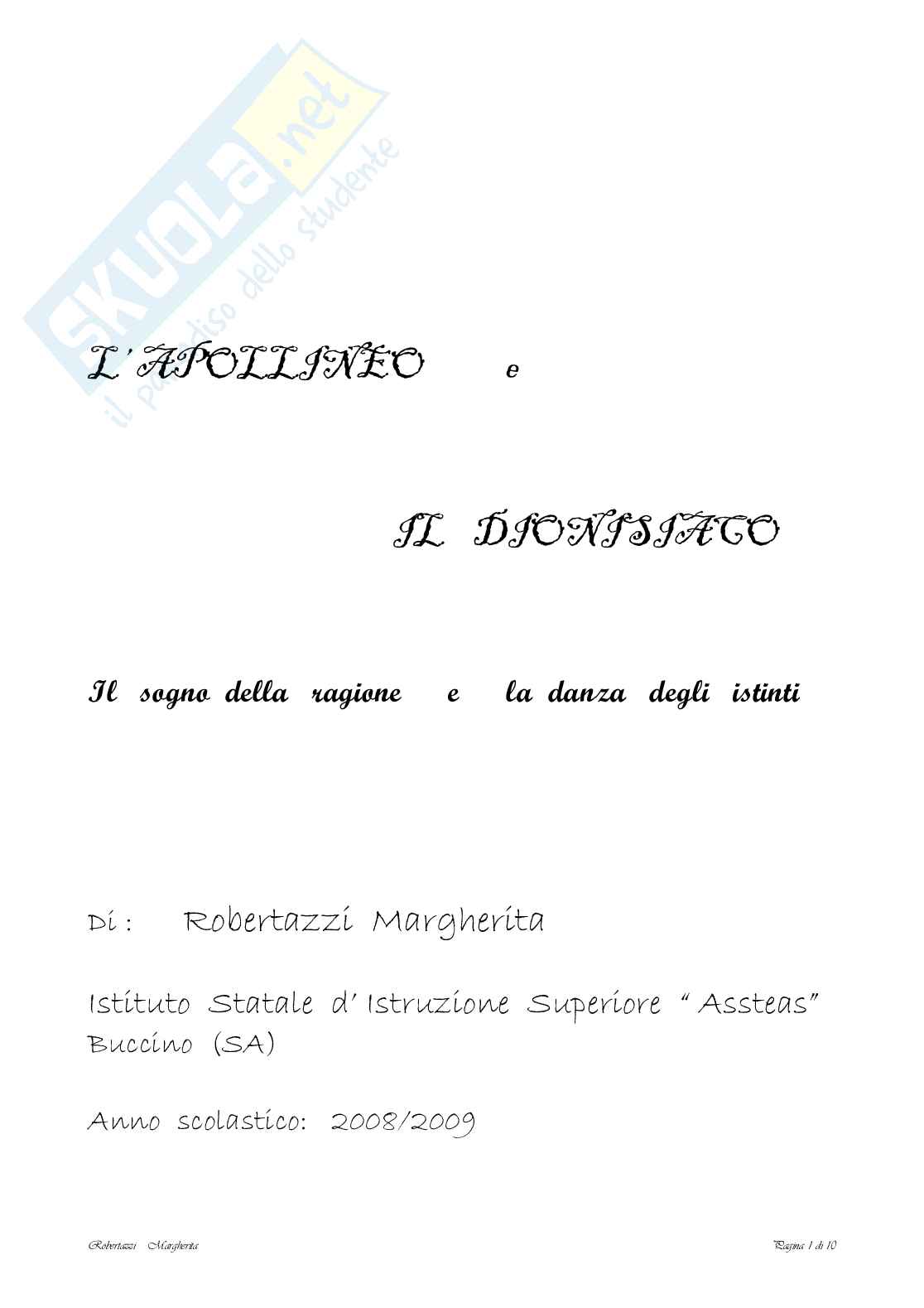L apollineo E Il Dionisiaco Il Sonno Della Ragione E La Danza Degli 