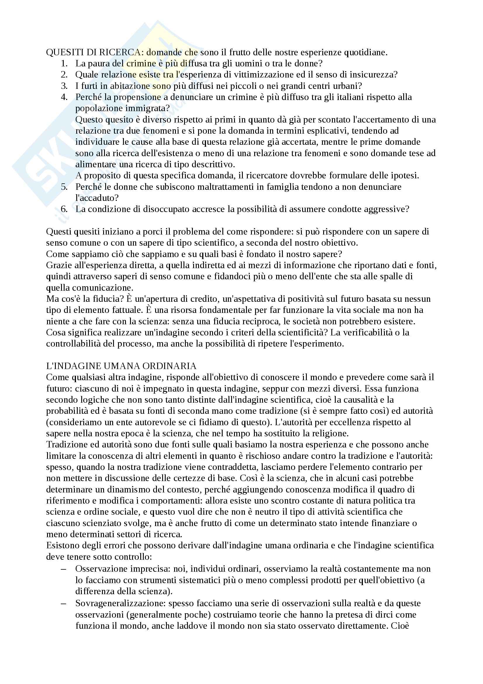 Corso Di Laurea In Sociologia E Ricerca Sociale Criminologica