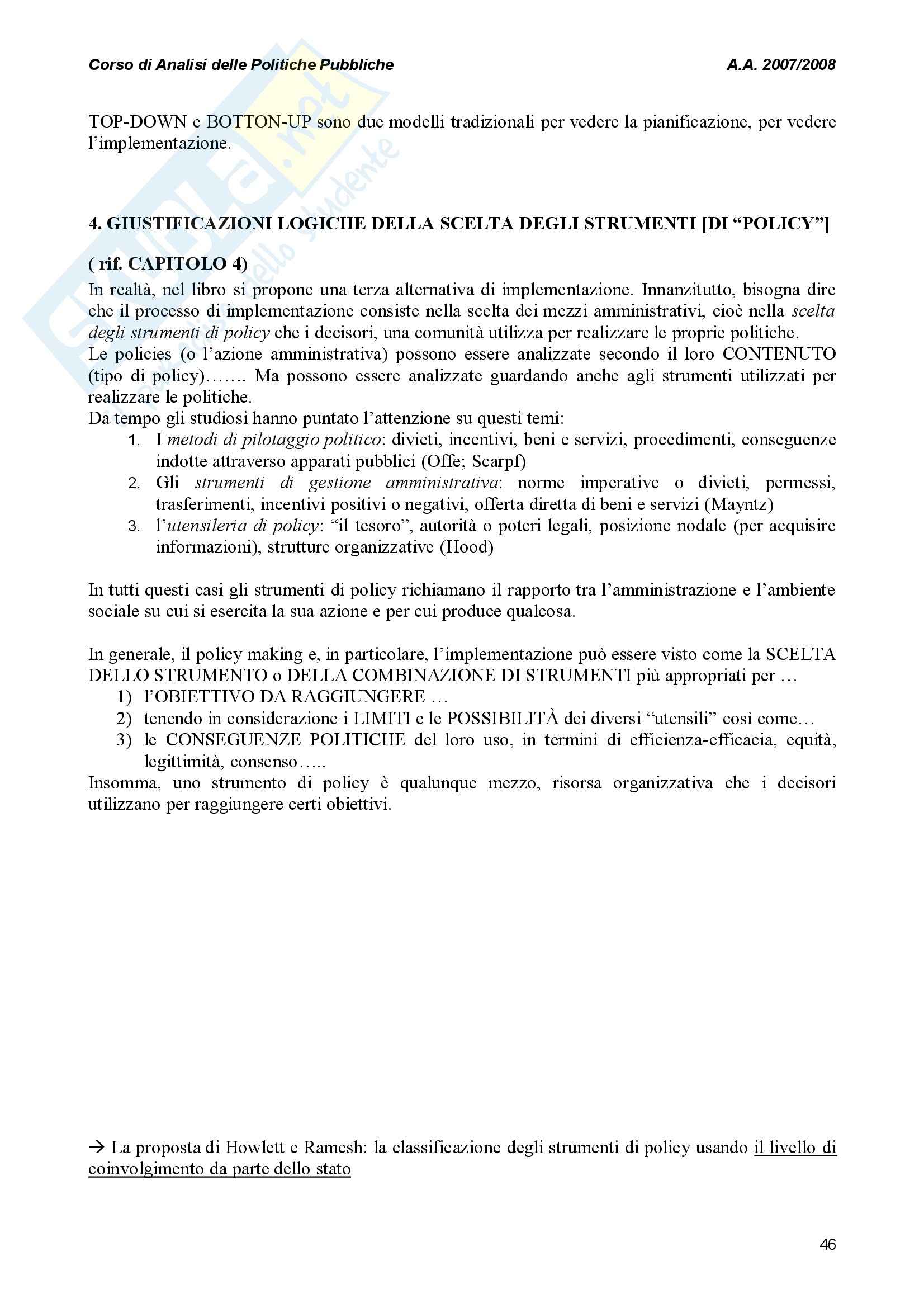 Analisi delle politiche pubbliche - Studio Pag. 46