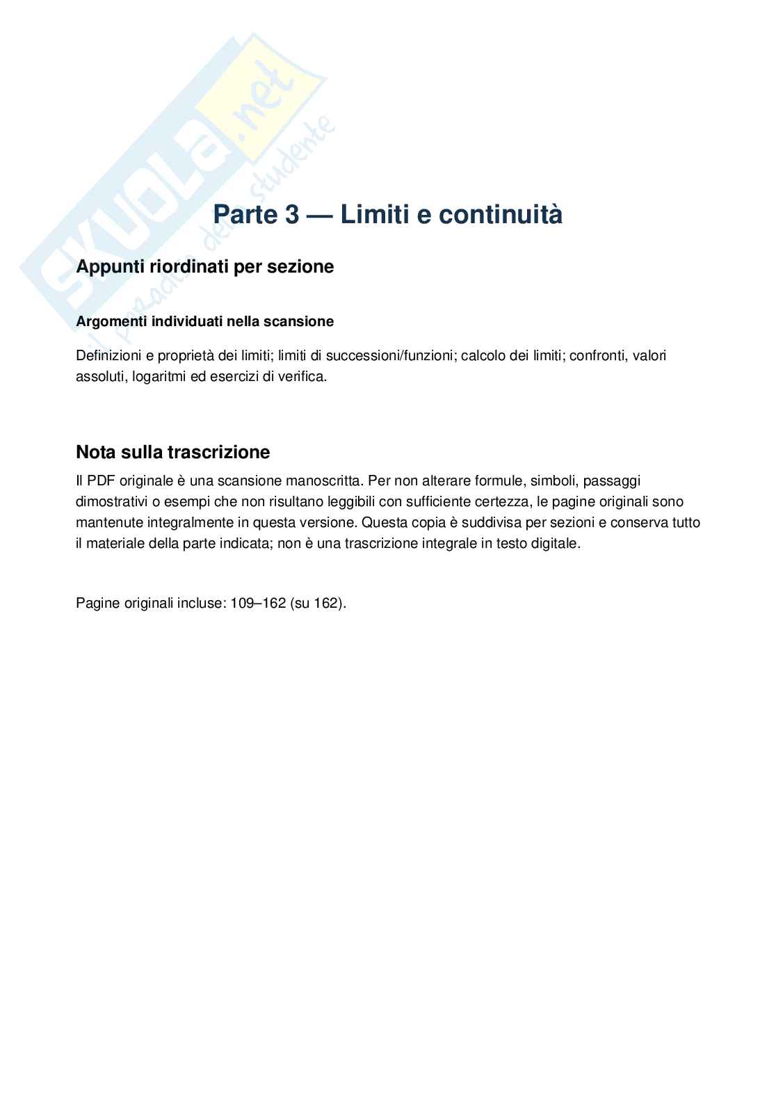 Analisi 1 - parte 3 Pag. 1