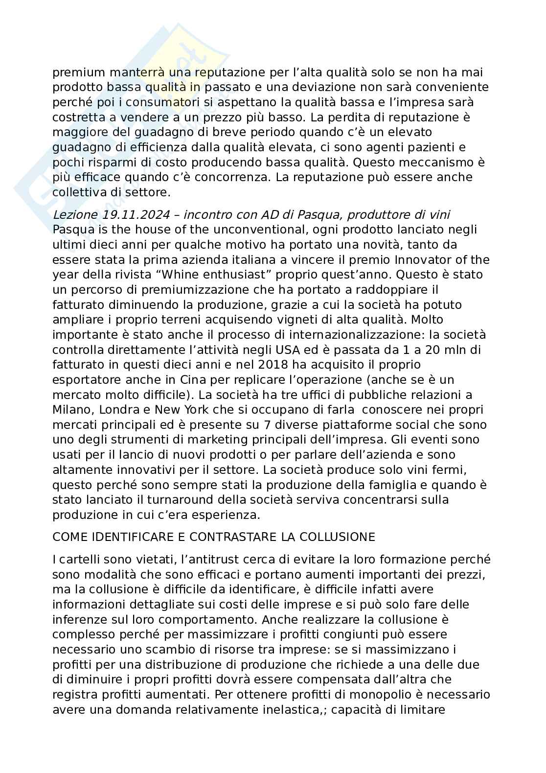 Appunti Economia Industriale/Economia delle organizzazioni Pag. 11