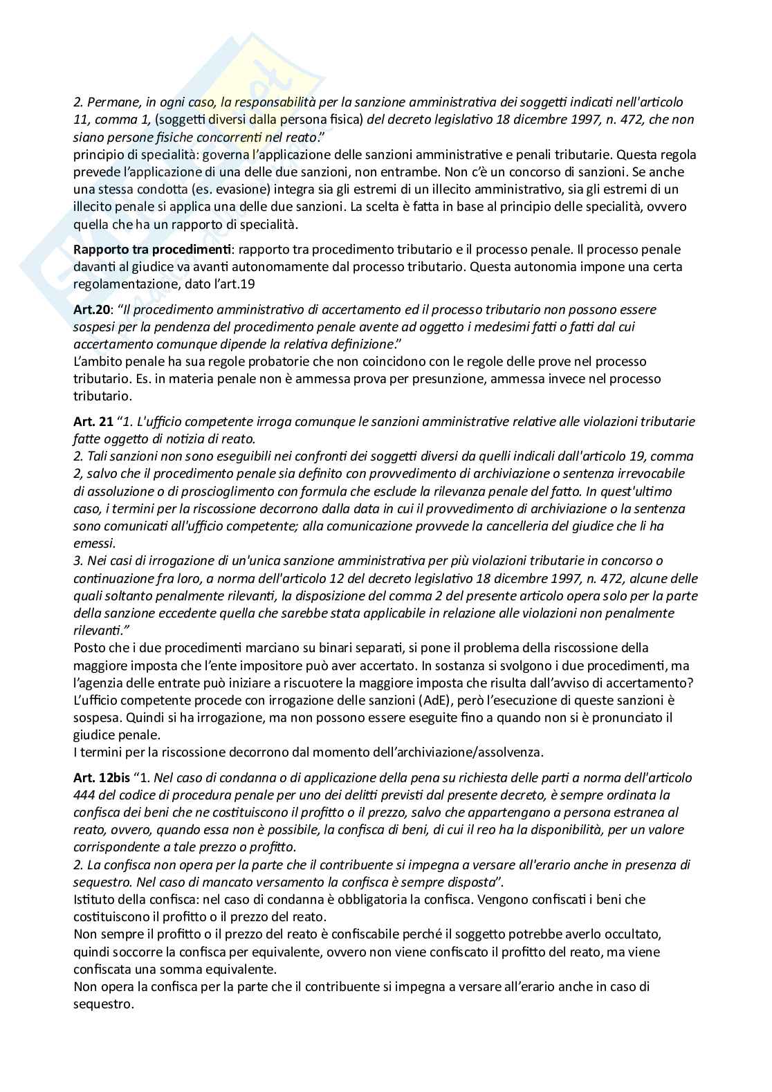 Riassunto esame Diritto tributario, Prof. Tarigo Paola, libro consigliato Manuale di diritto tributario, Basilavecchia Pag. 81