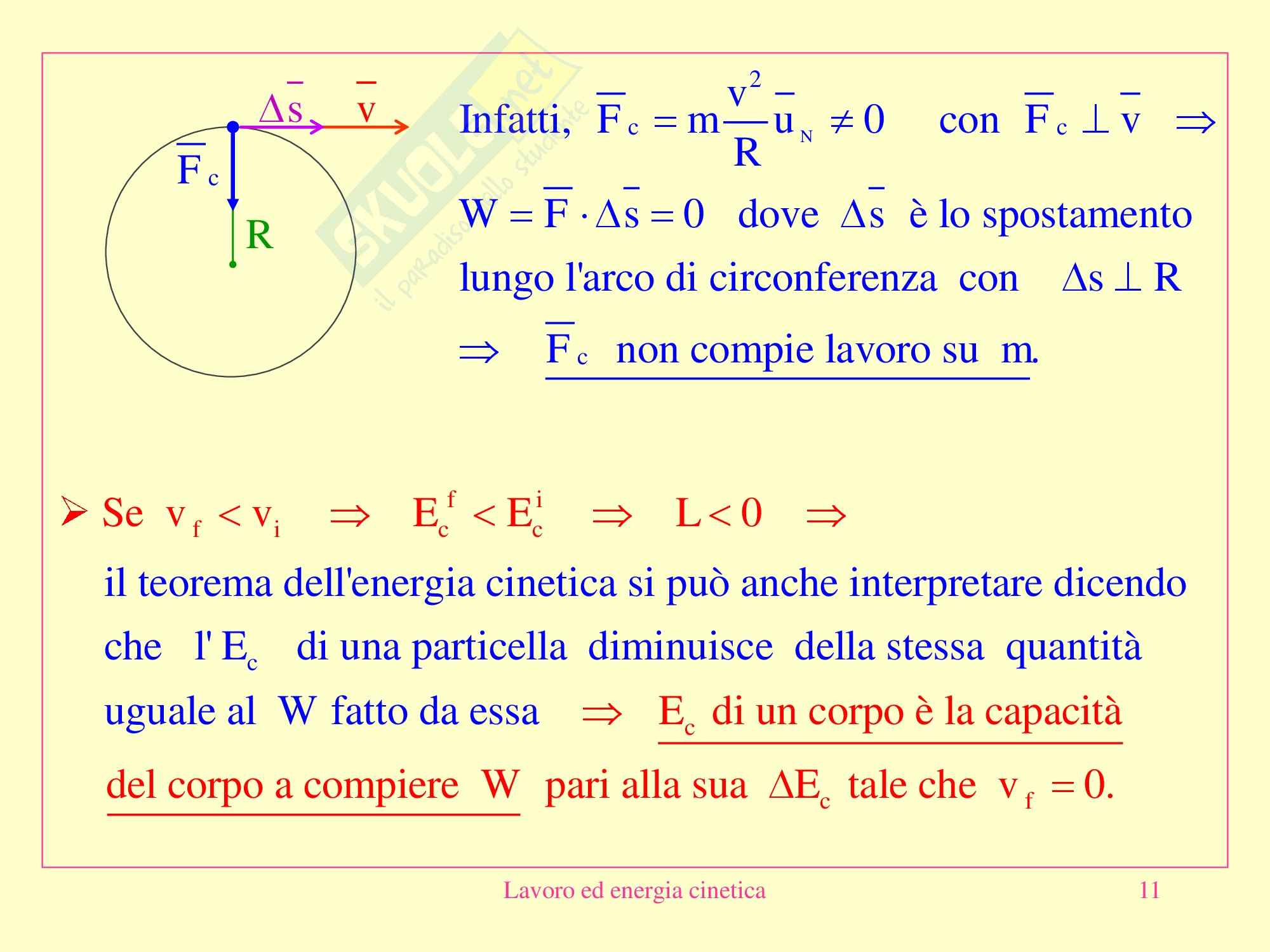 Fisica medica - Lavoro ed energia cinetica Pag. 11