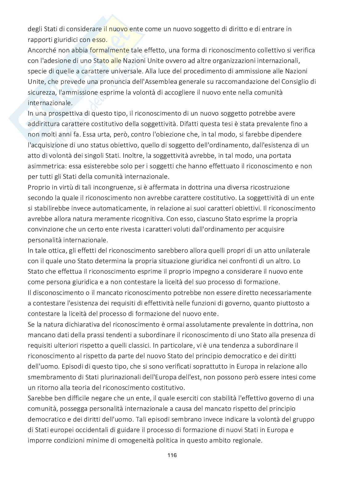 Riassunto esame Diritto internazionale, Prof. Viterbo Annamaria, libro consigliato Diritto internazionale, Cannizzaro Pag. 11