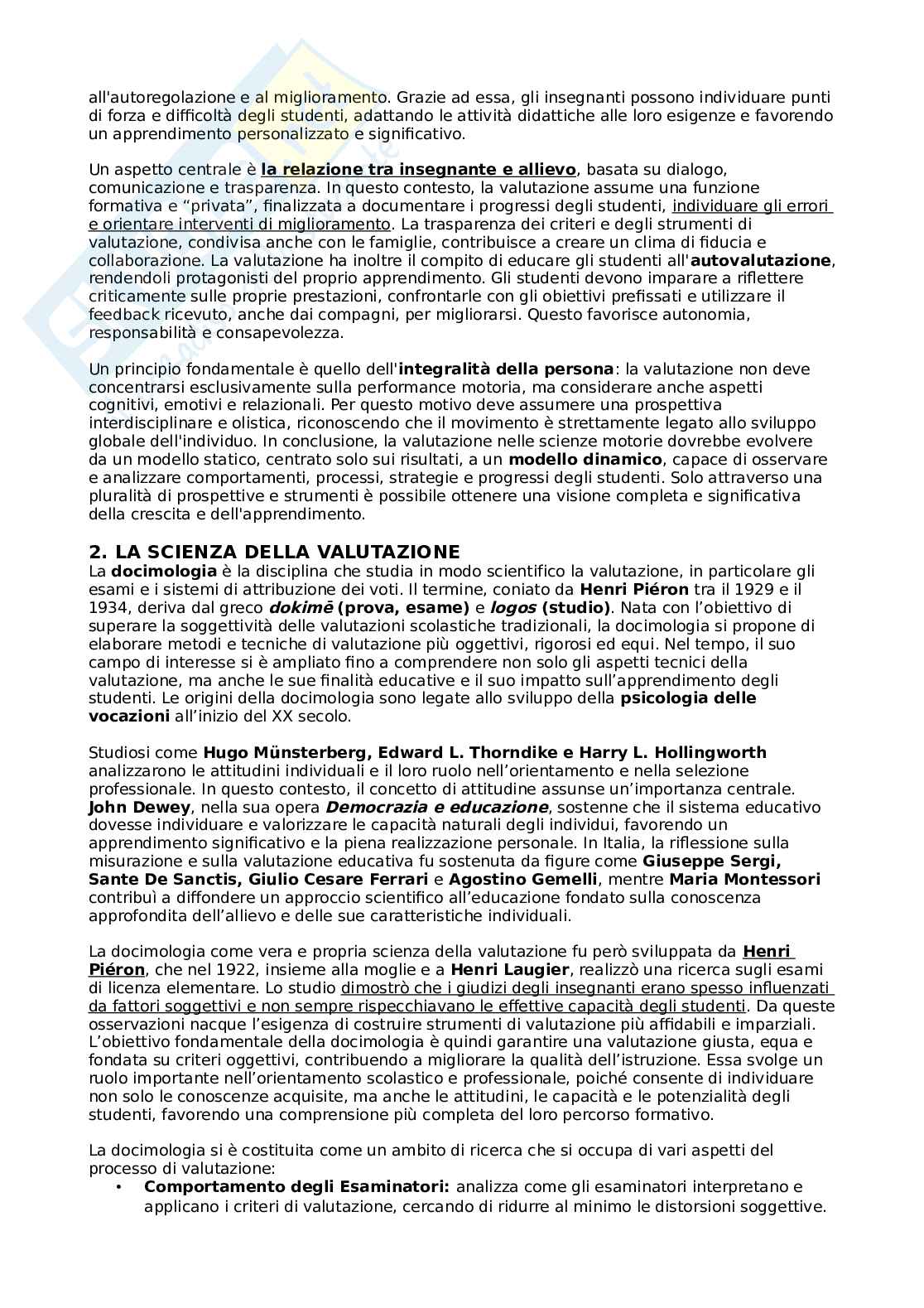 Metodologia della valutazione motoria Pag. 2