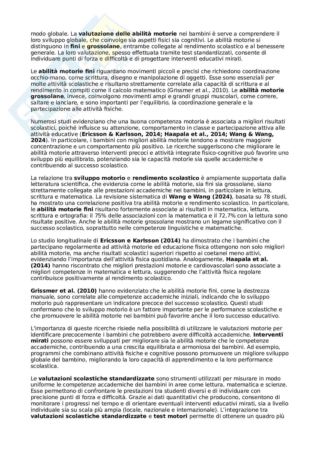 Metodologia della valutazione motoria Pag. 31