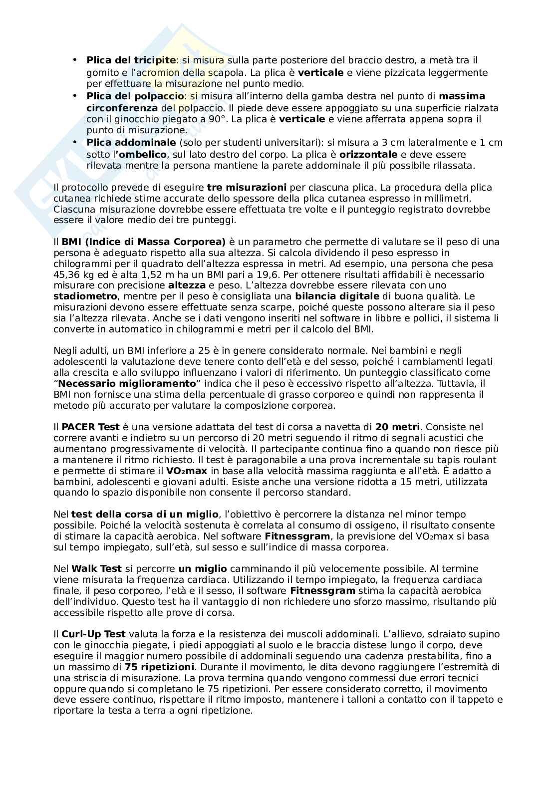 Metodologia della valutazione motoria Pag. 66