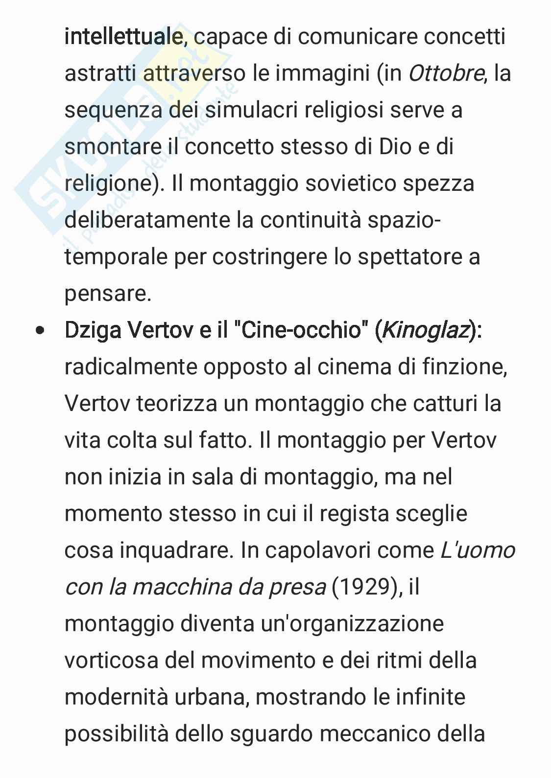 Riassunto esame Storia e teorie del cinema, Prof. Vitella Federico, libro consigliato Il montaggio nella storia del cinema. Tecniche, forme, funzioni, Vitella Pag. 11