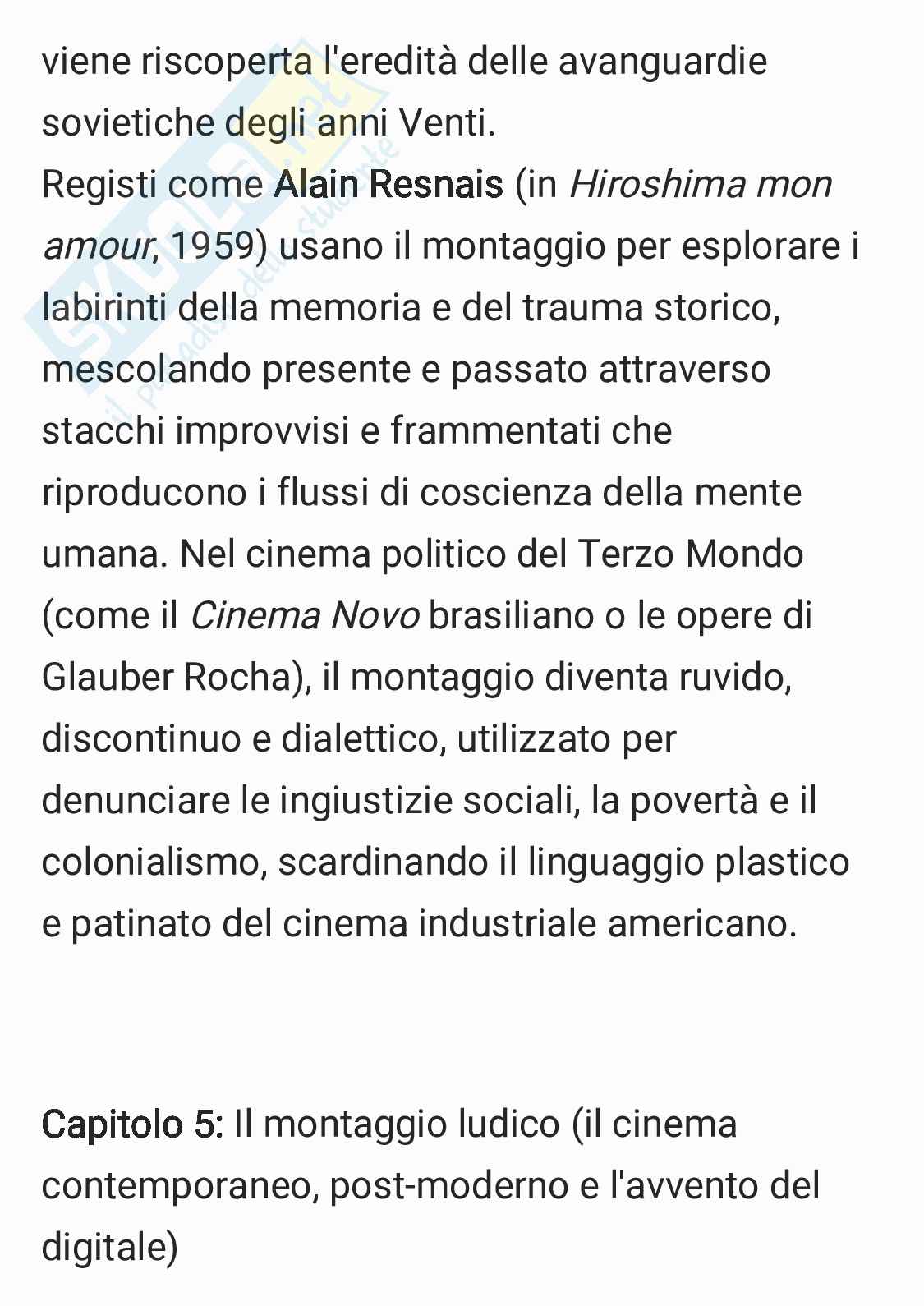 Riassunto esame Storia e teorie del cinema, Prof. Vitella Federico, libro consigliato Il montaggio nella storia del cinema. Tecniche, forme, funzioni, Vitella Pag. 26