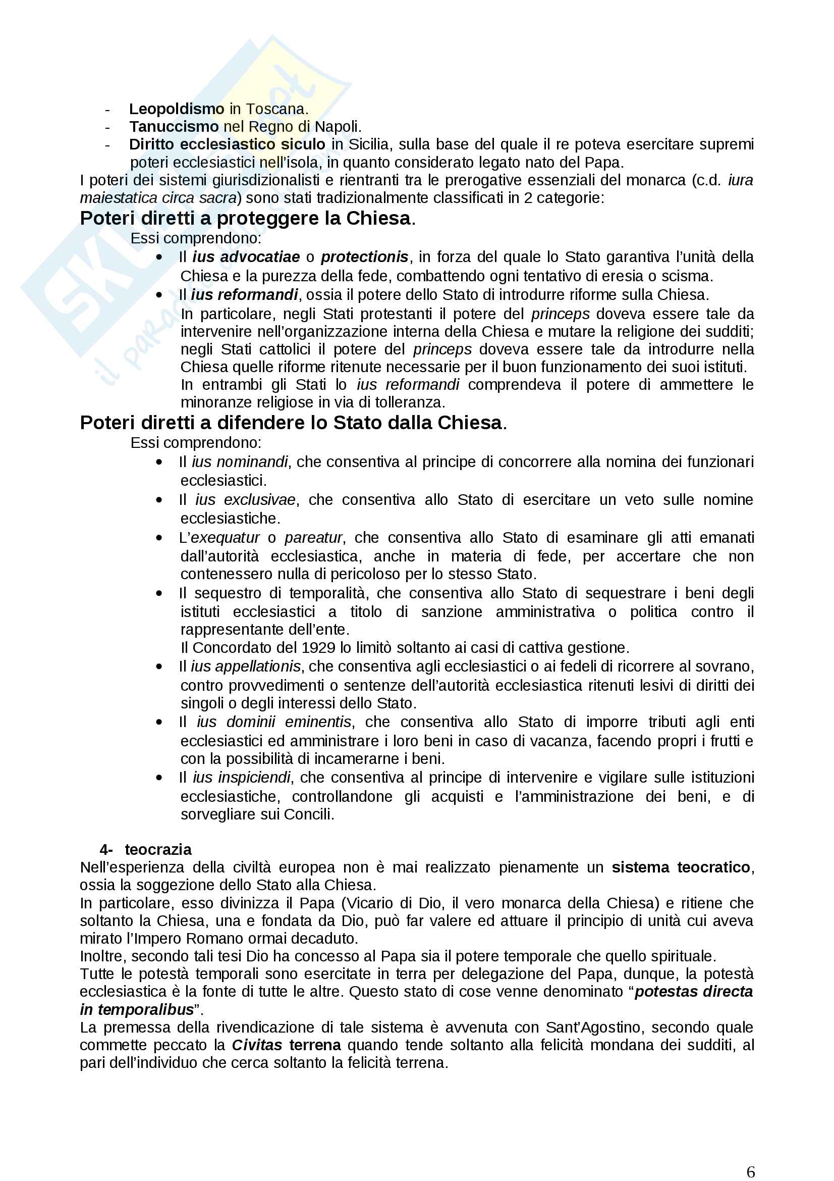 Diritto ecclesiastico Pag. 6