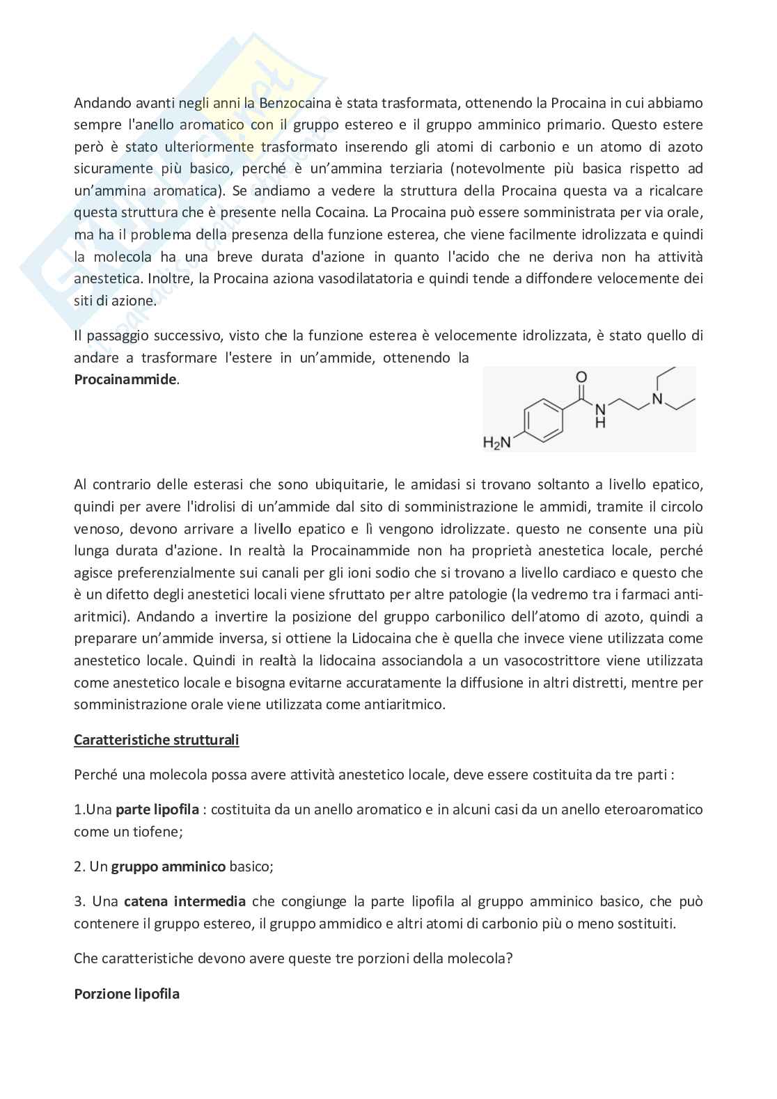 Apputi esame lezioni 1-11 su 33 di Chimica farmaceutica e tossicologica 2 Pag. 36