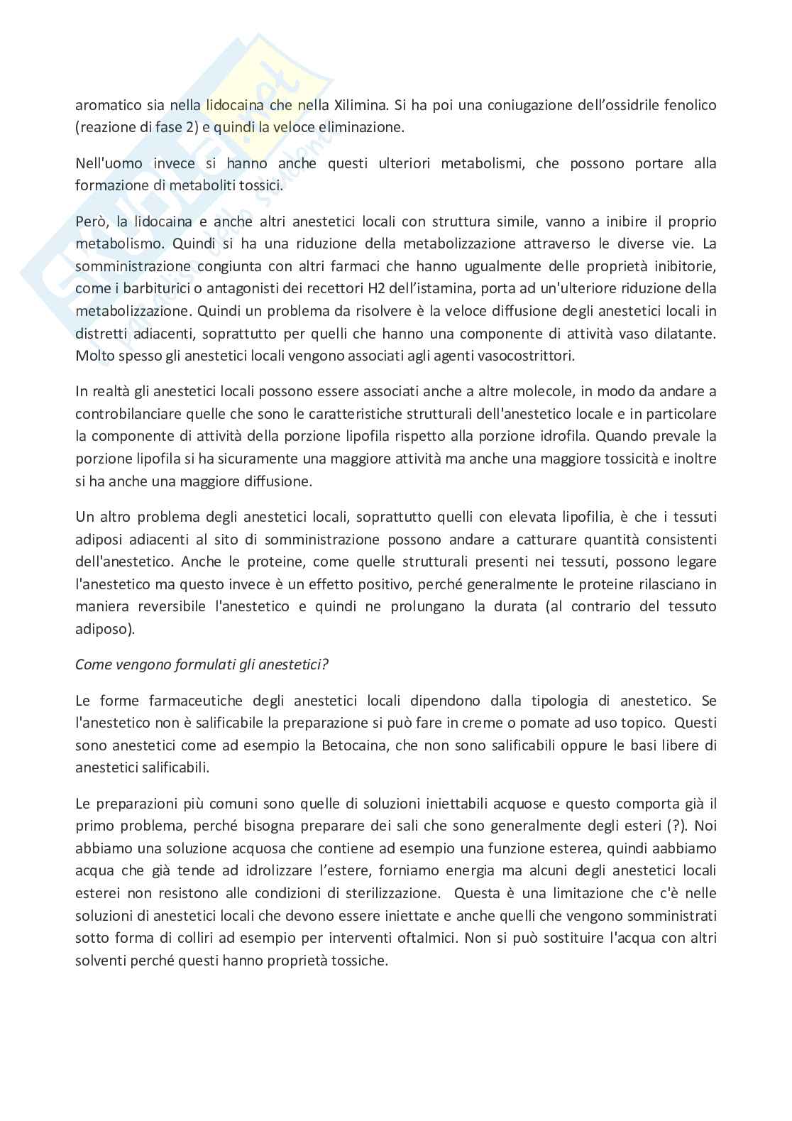 Apputi esame lezioni 1-11 su 33 di Chimica farmaceutica e tossicologica 2 Pag. 41