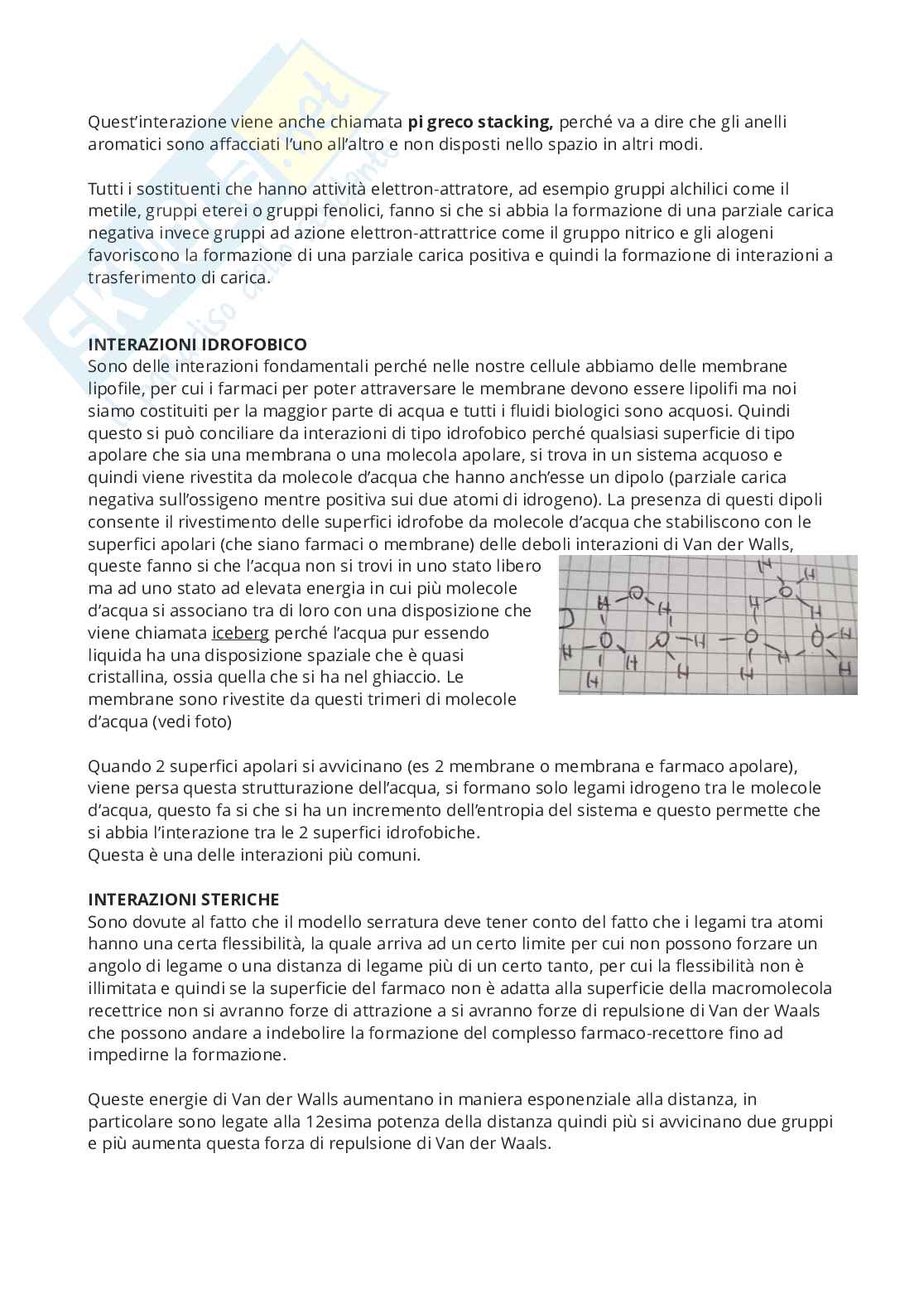 Apputi esame lezioni 1-11 su 33 di Chimica farmaceutica e tossicologica 2 Pag. 6