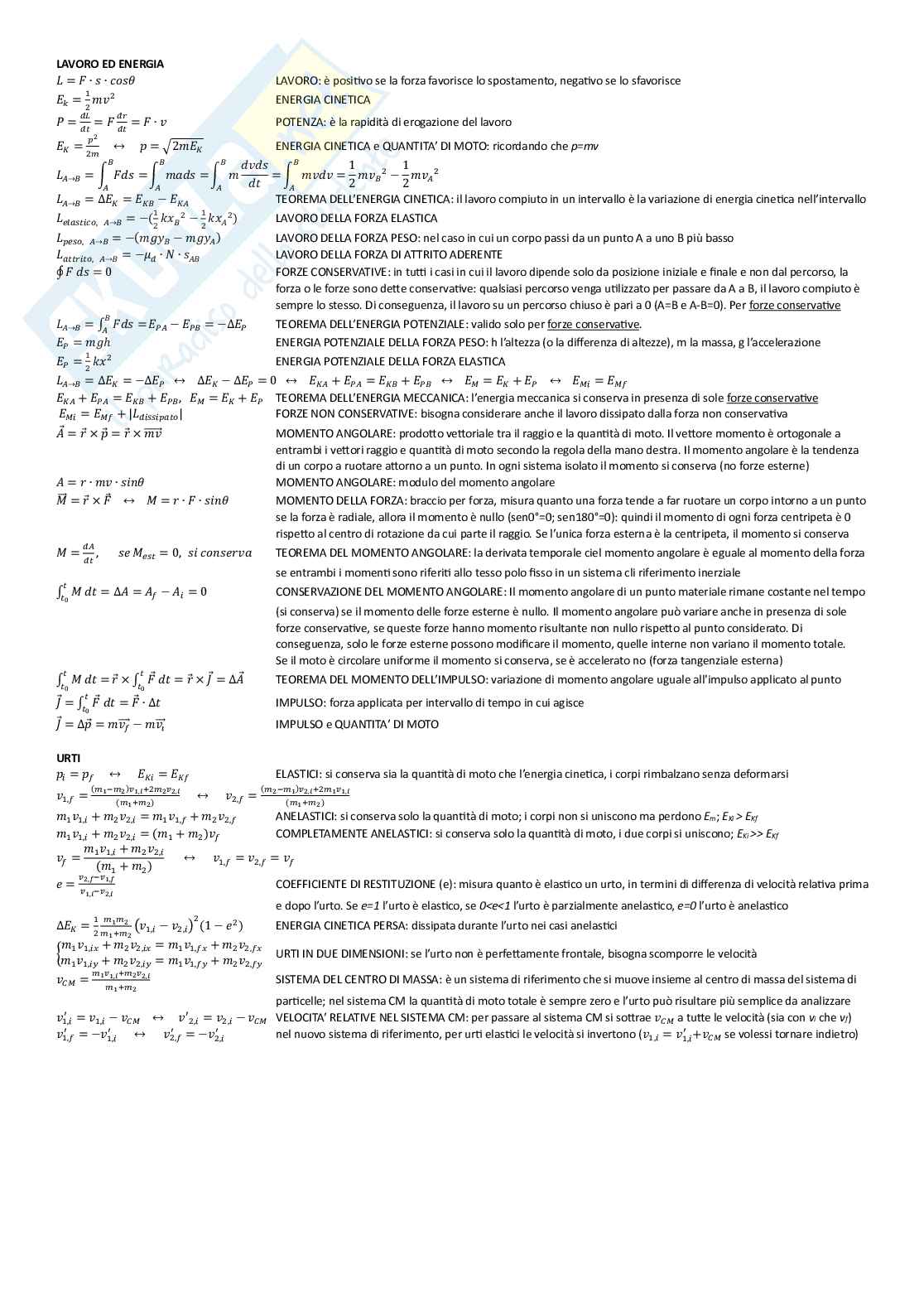 Formulario corso Fisica 1 Pag. 2