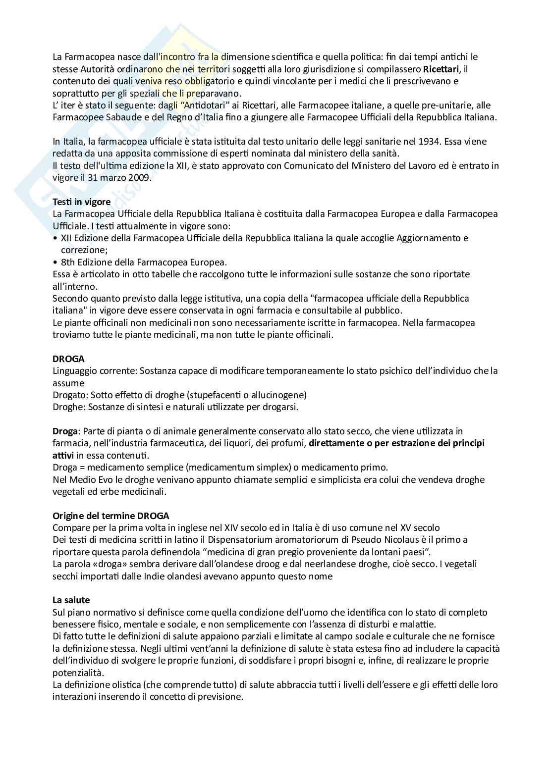 Appunti completi di Botanica farmaceutica (23/24) Pag. 2