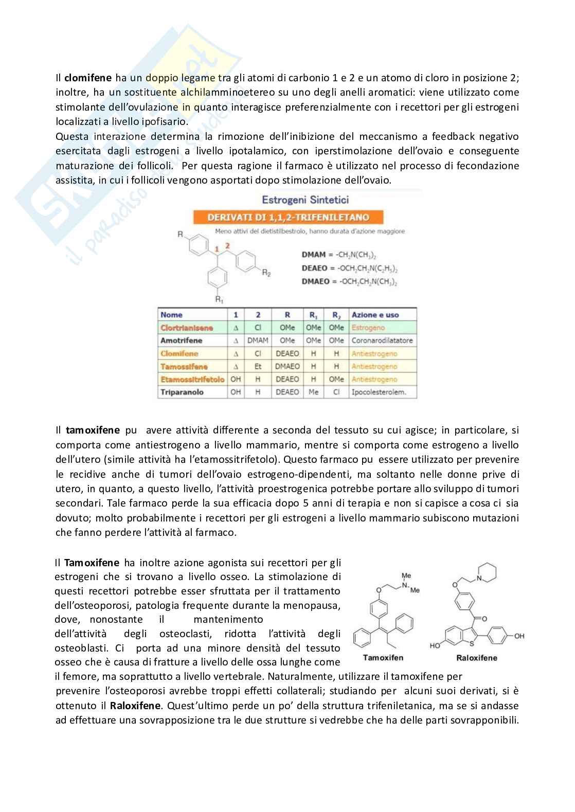 Apputi esame lezioni 29-33 su 33 di Chimica farmaceutica e tossicologica 2  Pag. 61