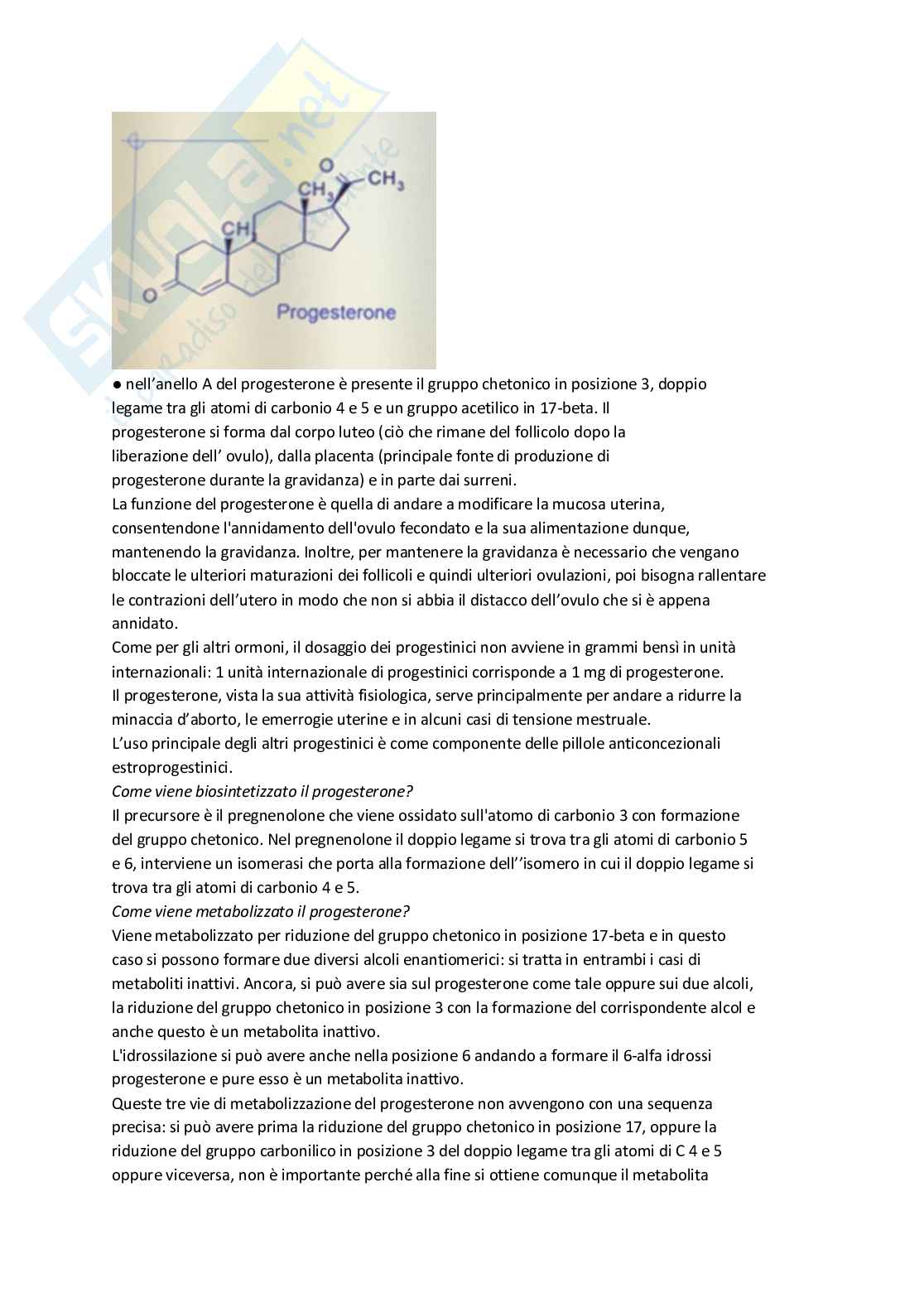 Apputi esame lezioni 29-33 su 33 di Chimica farmaceutica e tossicologica 2  Pag. 66