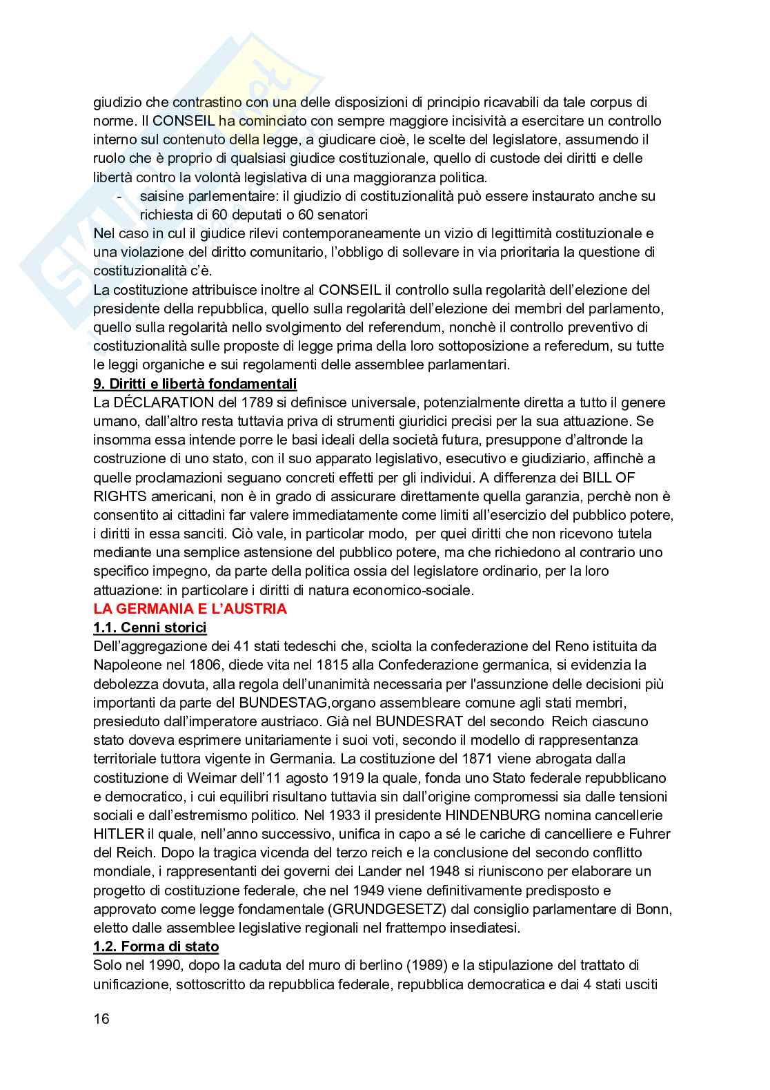 Riassunto esame Diritto pubblico comparato, Prof. Guidi Guido, libro consigliato Diritto costituzionale comparato, Carrozza, Di Giovine, Ferrari Pag. 16