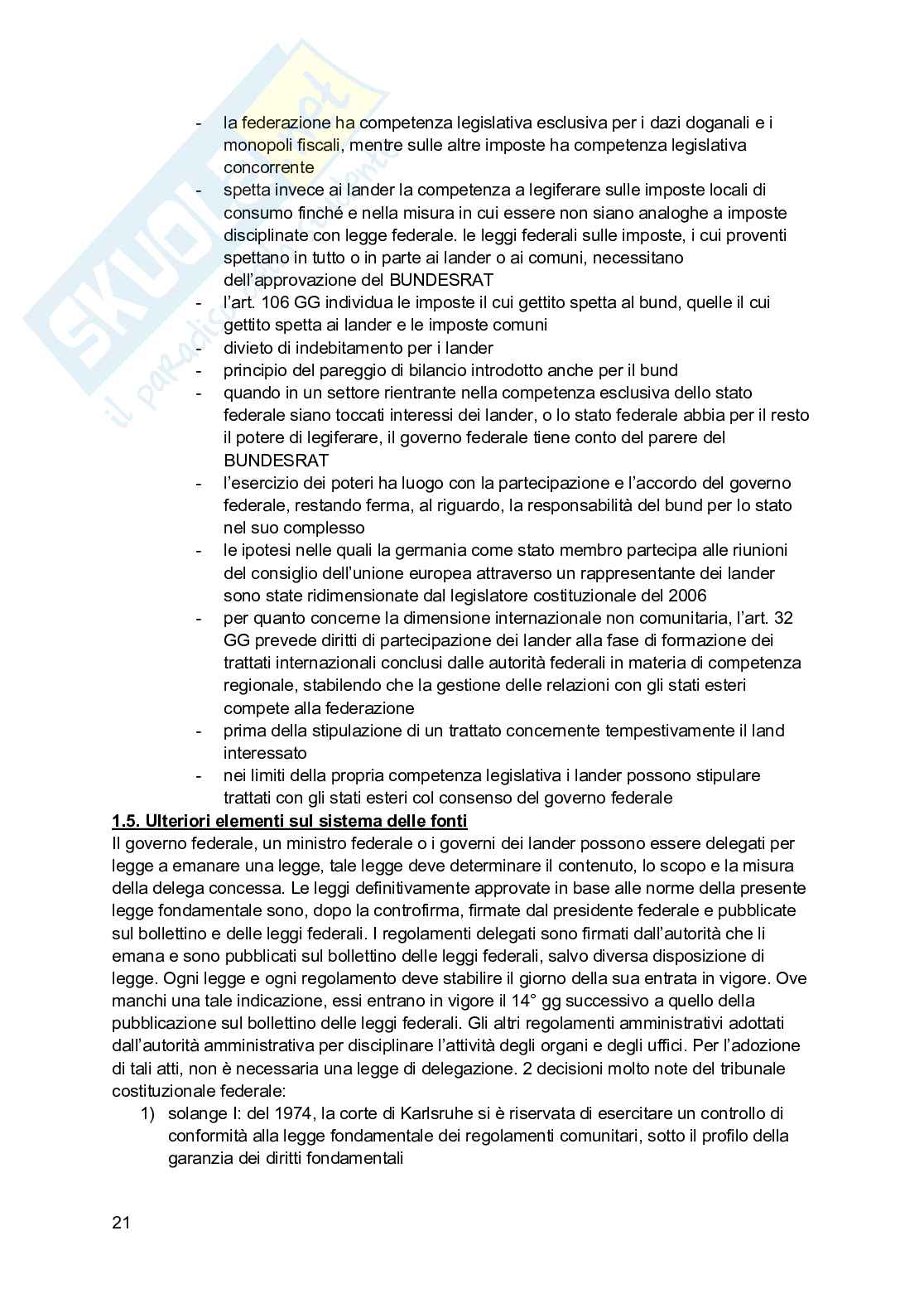 Riassunto esame Diritto pubblico comparato, Prof. Guidi Guido, libro consigliato Diritto costituzionale comparato, Carrozza, Di Giovine, Ferrari Pag. 21