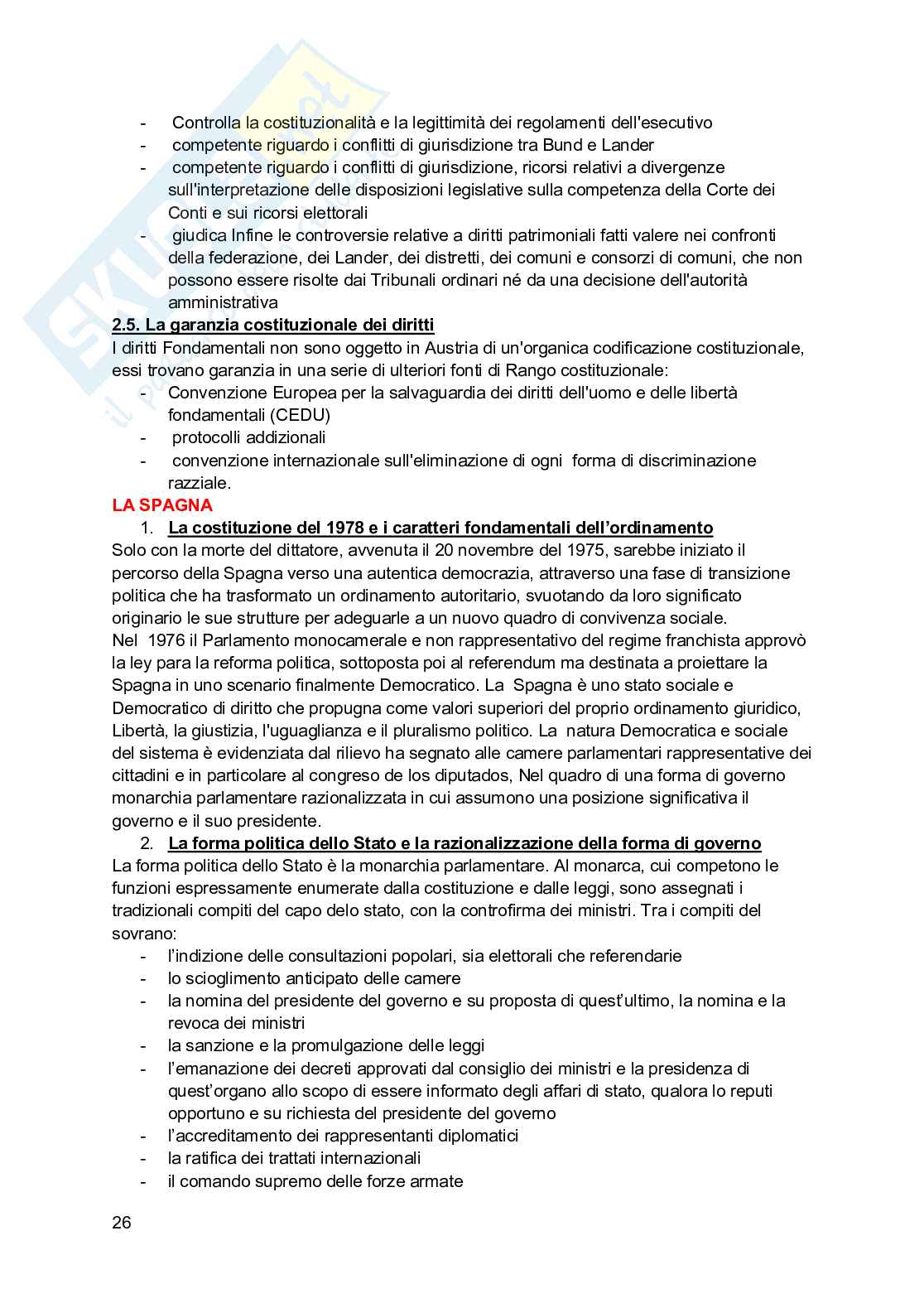 Riassunto esame Diritto pubblico comparato, Prof. Guidi Guido, libro consigliato Diritto costituzionale comparato, Carrozza, Di Giovine, Ferrari Pag. 26