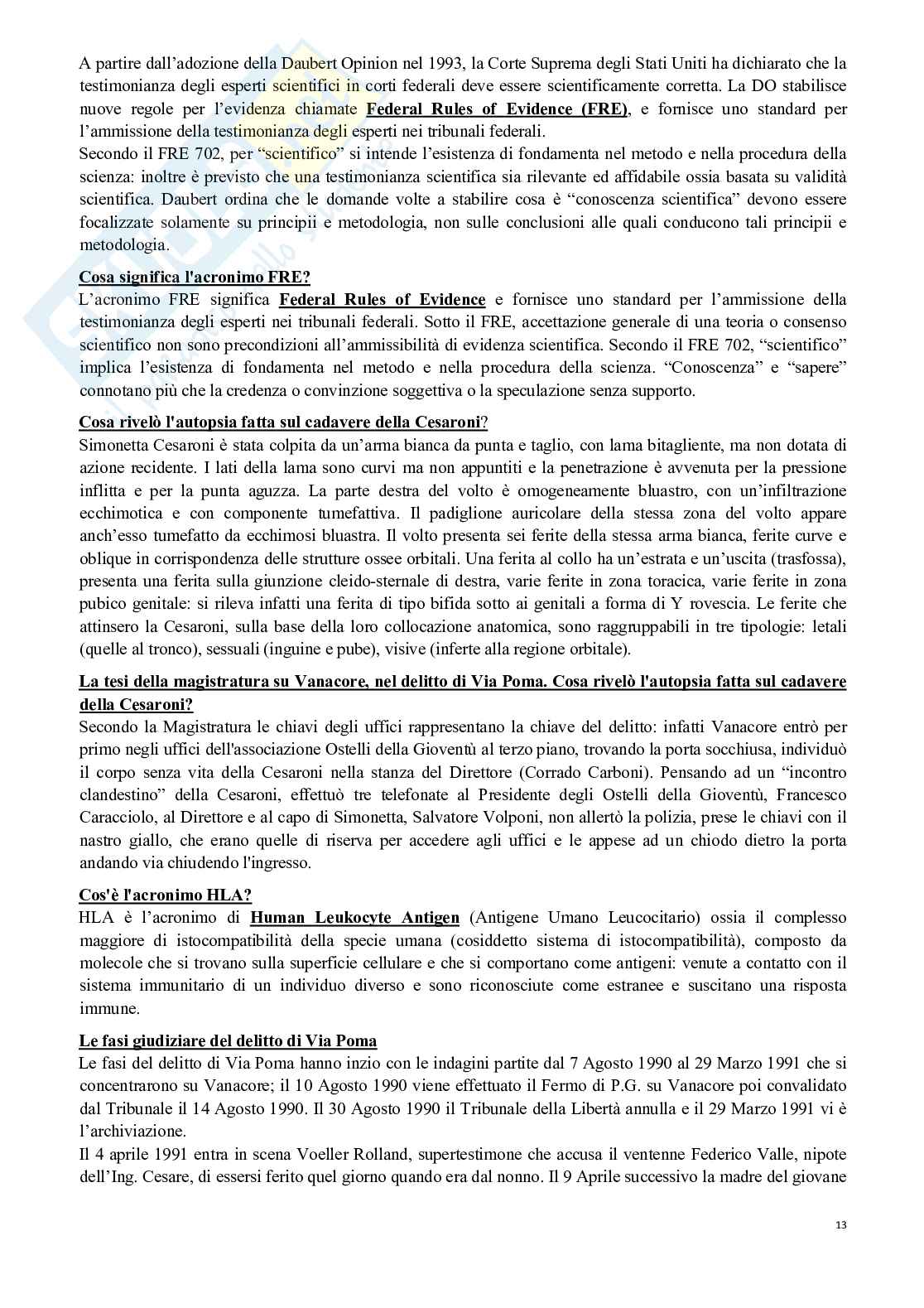 Paniere completo di Criminologia investigativa Pag. 56