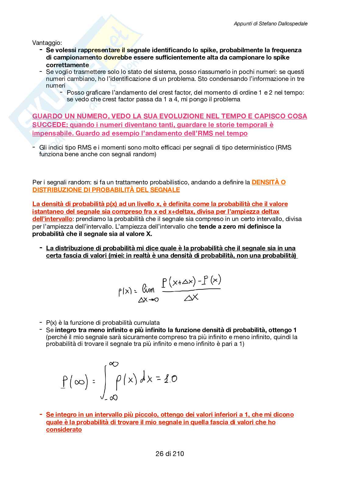 Appunti di Diagnostica e dinamica dei sistemi meccanici Pag. 26