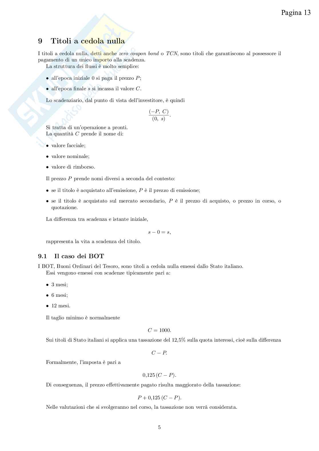 Matematica finanziaria – Appunti dettagliati completi del corso Pag. 16