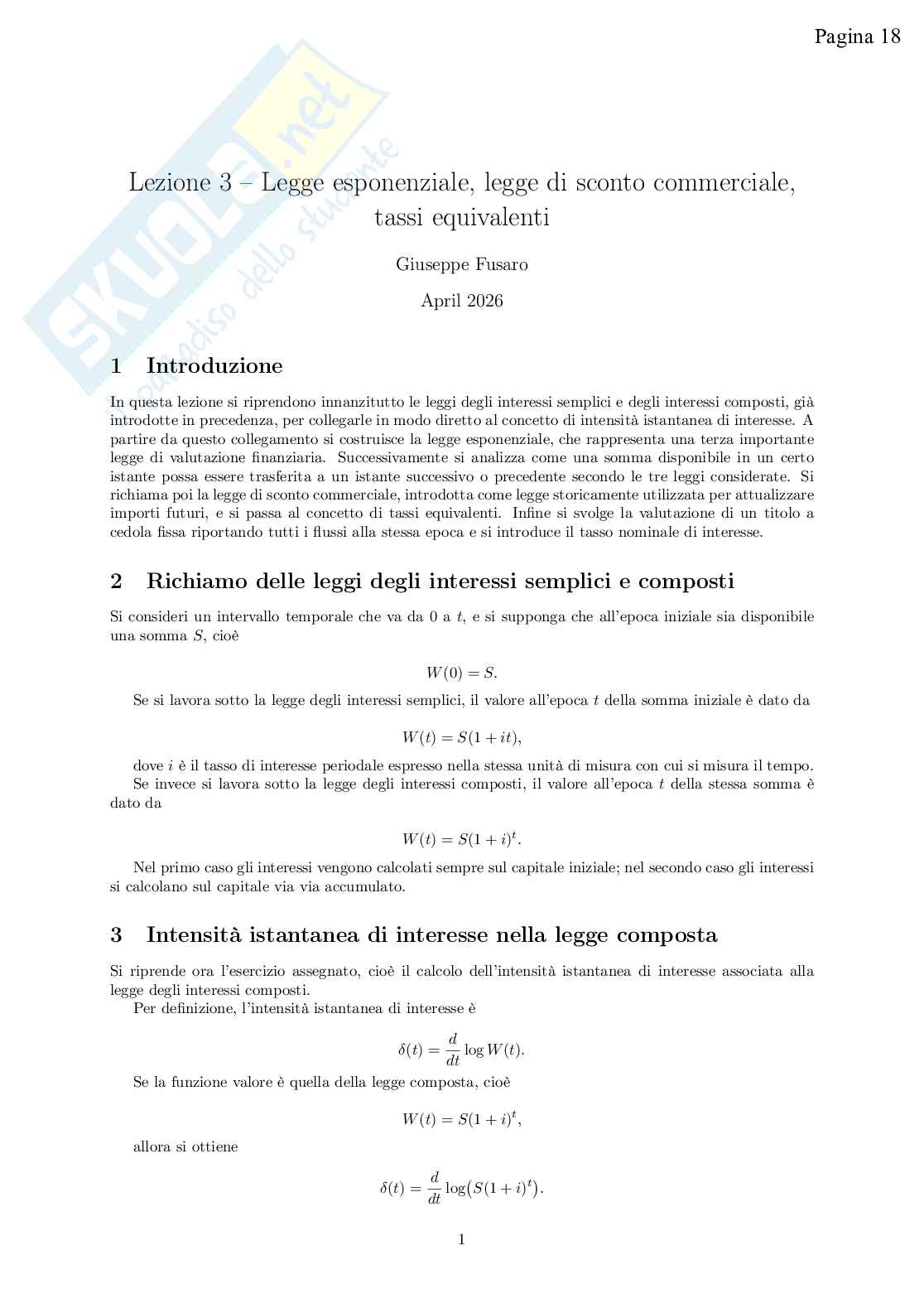 Matematica finanziaria – Appunti dettagliati completi del corso Pag. 21