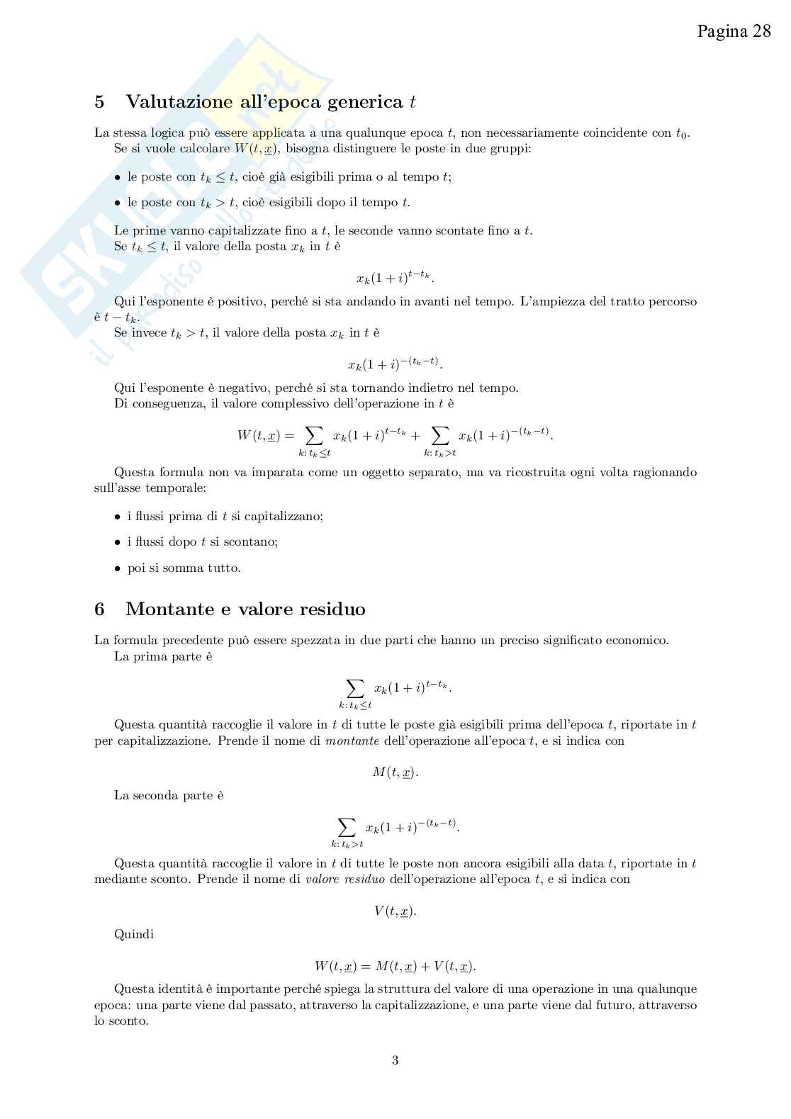 Matematica finanziaria – Appunti dettagliati completi del corso Pag. 31