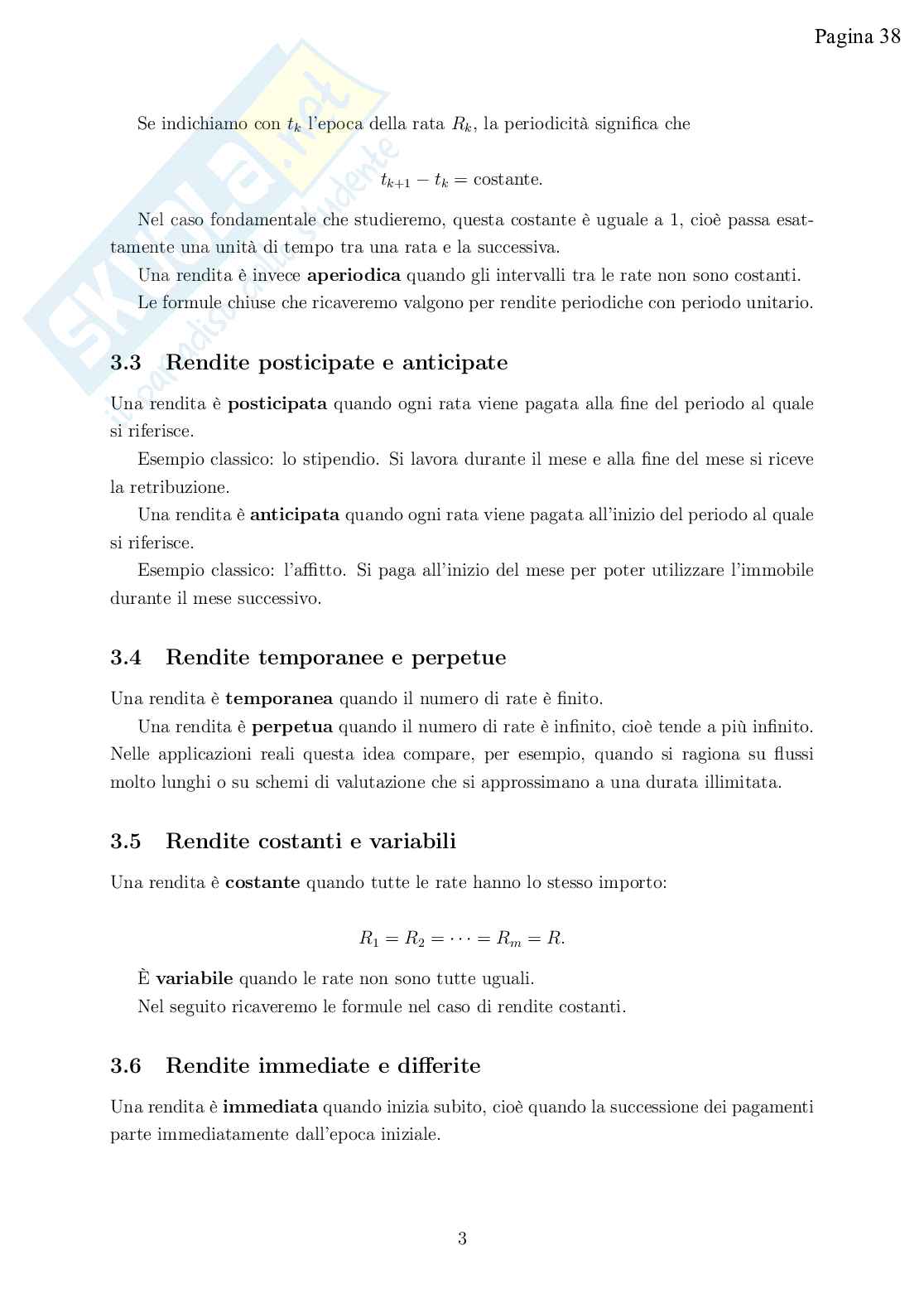 Matematica finanziaria – Appunti dettagliati completi del corso Pag. 41
