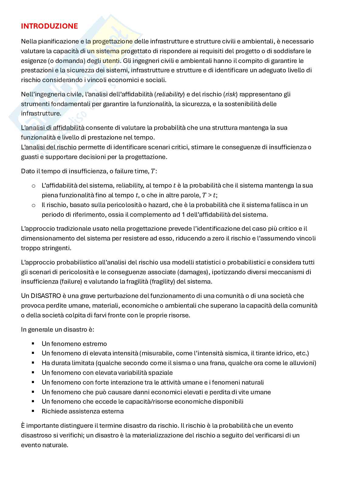 Appunti del modulo di Analisi del Rischio Pag. 1