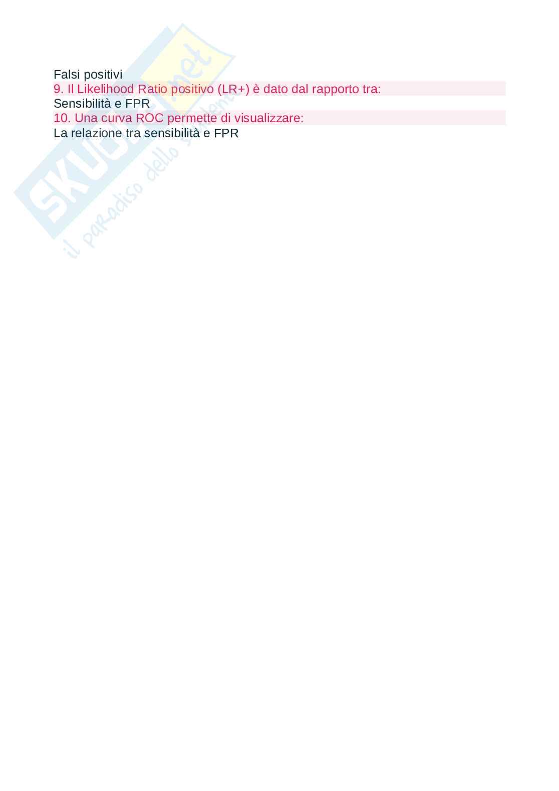 Paniere Statistica medica Pag. 16