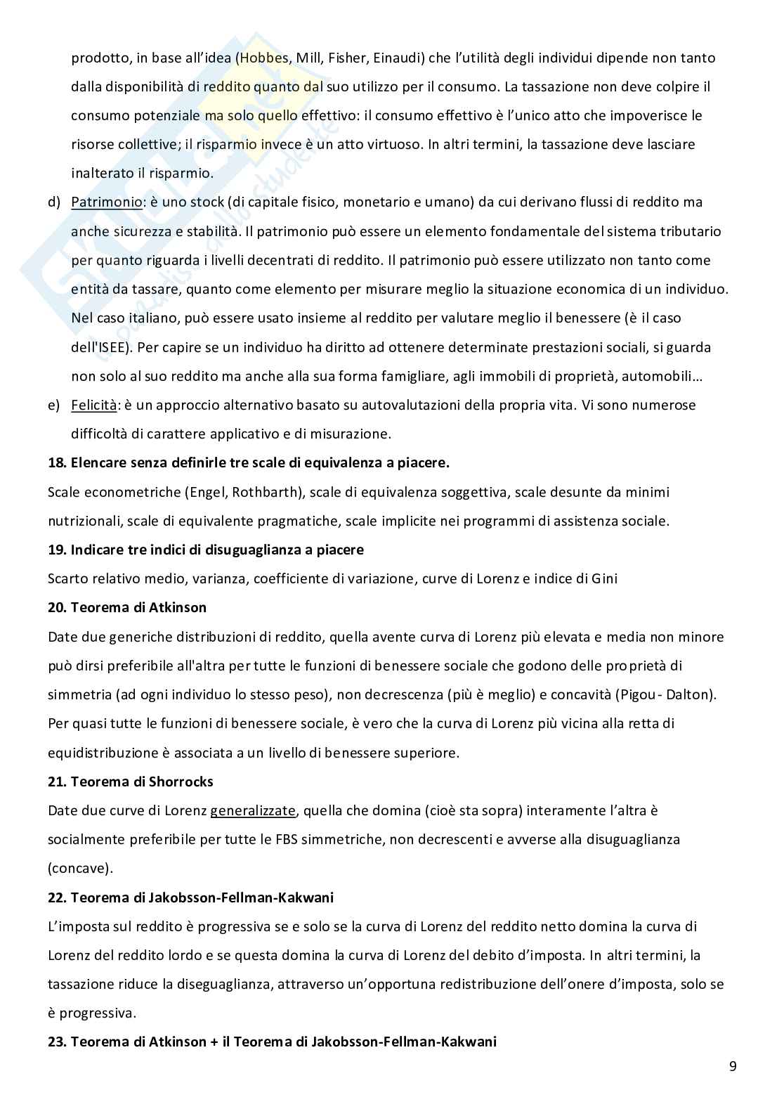 Esame completo Scienza delle finanze Pag. 16