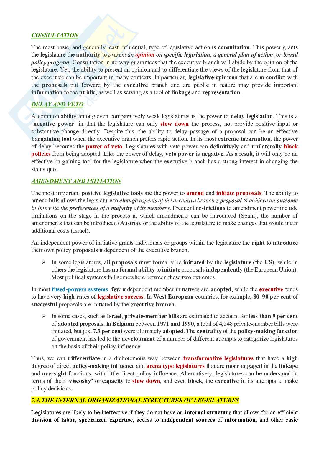 Appunti integrati con studio manuale di Comparative Politics Pag. 21