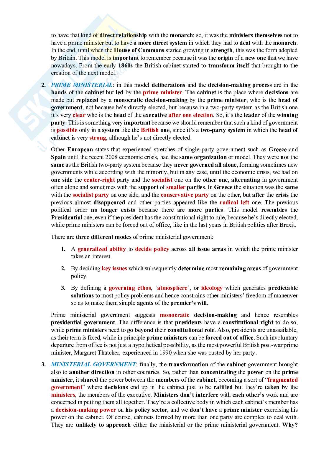 Appunti integrati con studio manuale di Comparative Politics Pag. 31