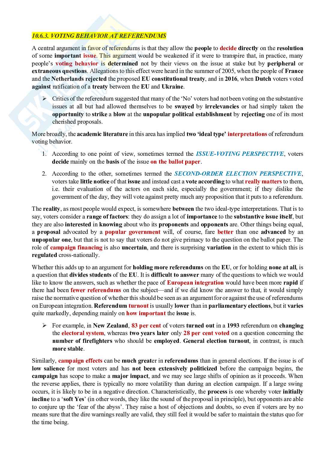 Appunti integrati con studio manuale di Comparative Politics Pag. 51