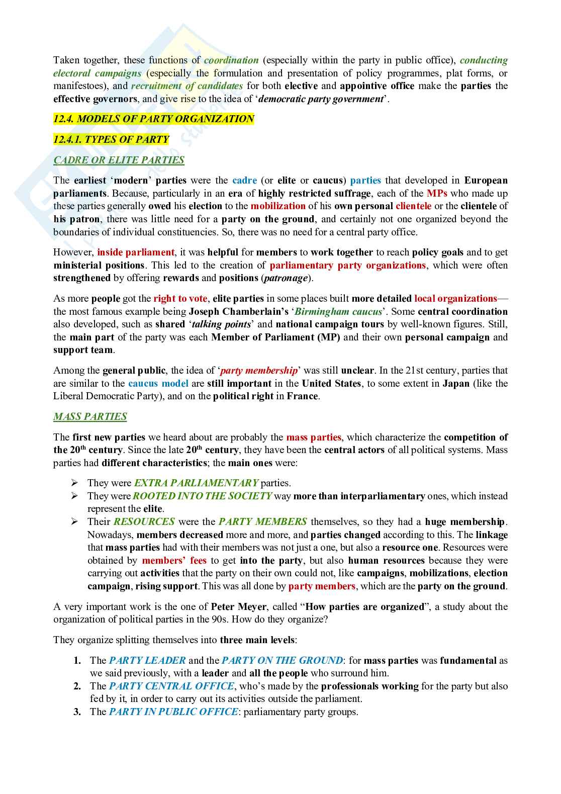 Appunti integrati con studio manuale di Comparative Politics Pag. 71