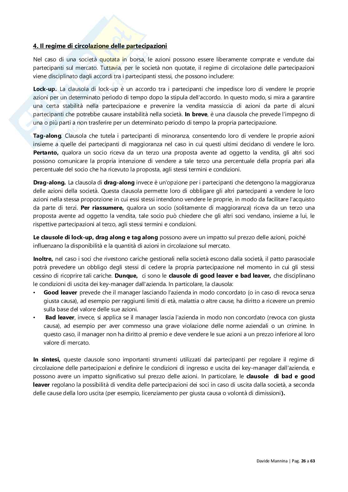 Finanza delle operazioni straordinarie Pag. 26