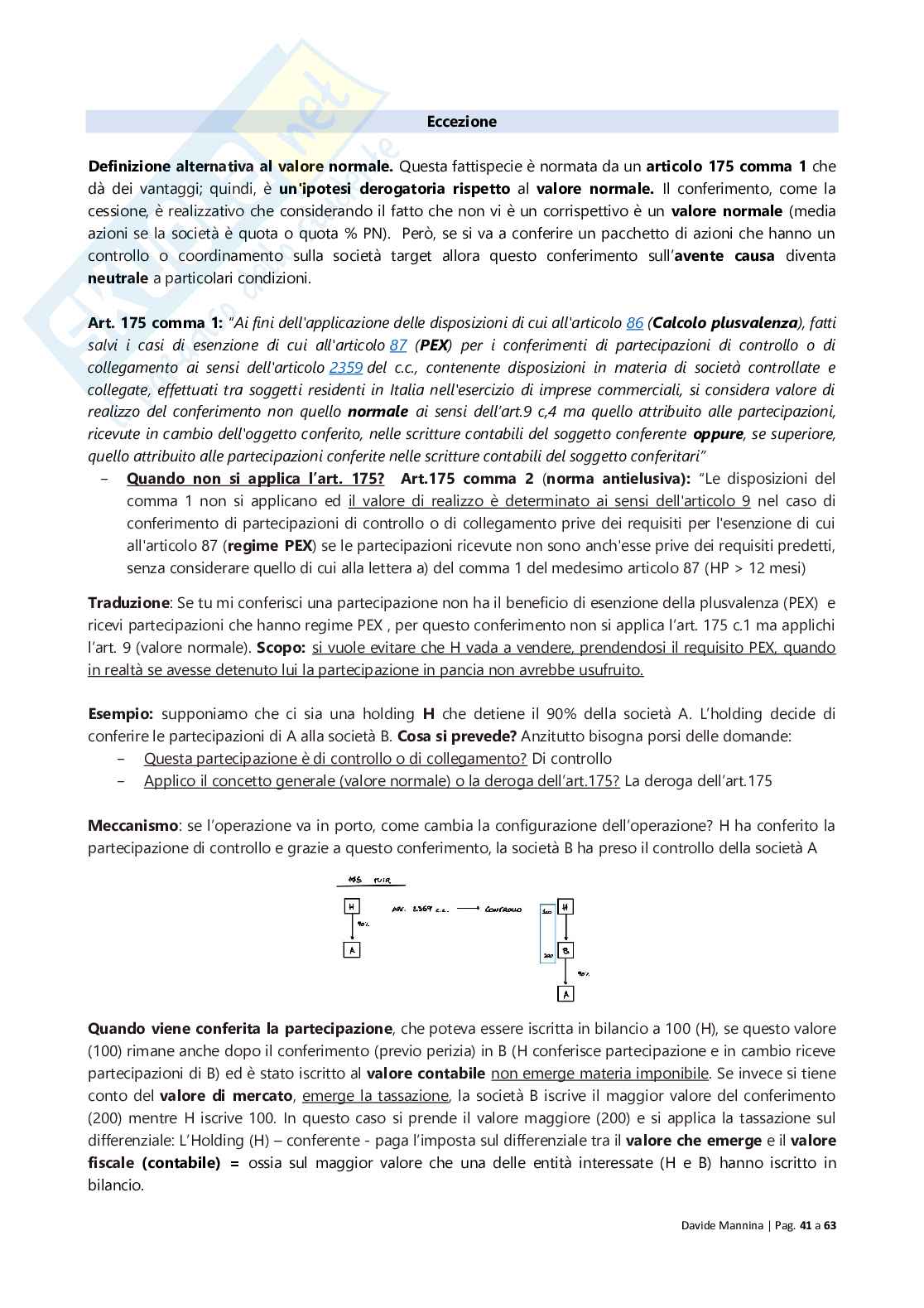 Finanza delle operazioni straordinarie Pag. 41