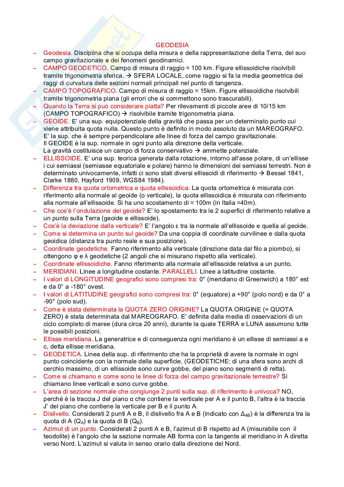 Domande Topografia Pag. 1