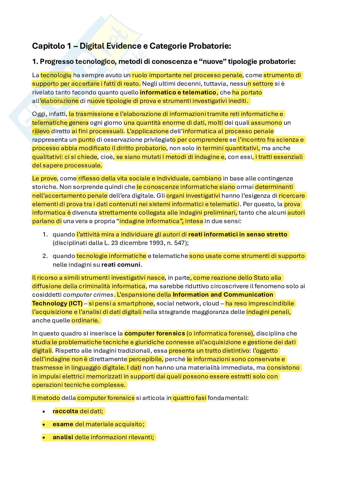 Appunti di Diritto privato dell'informatica Pag. 1